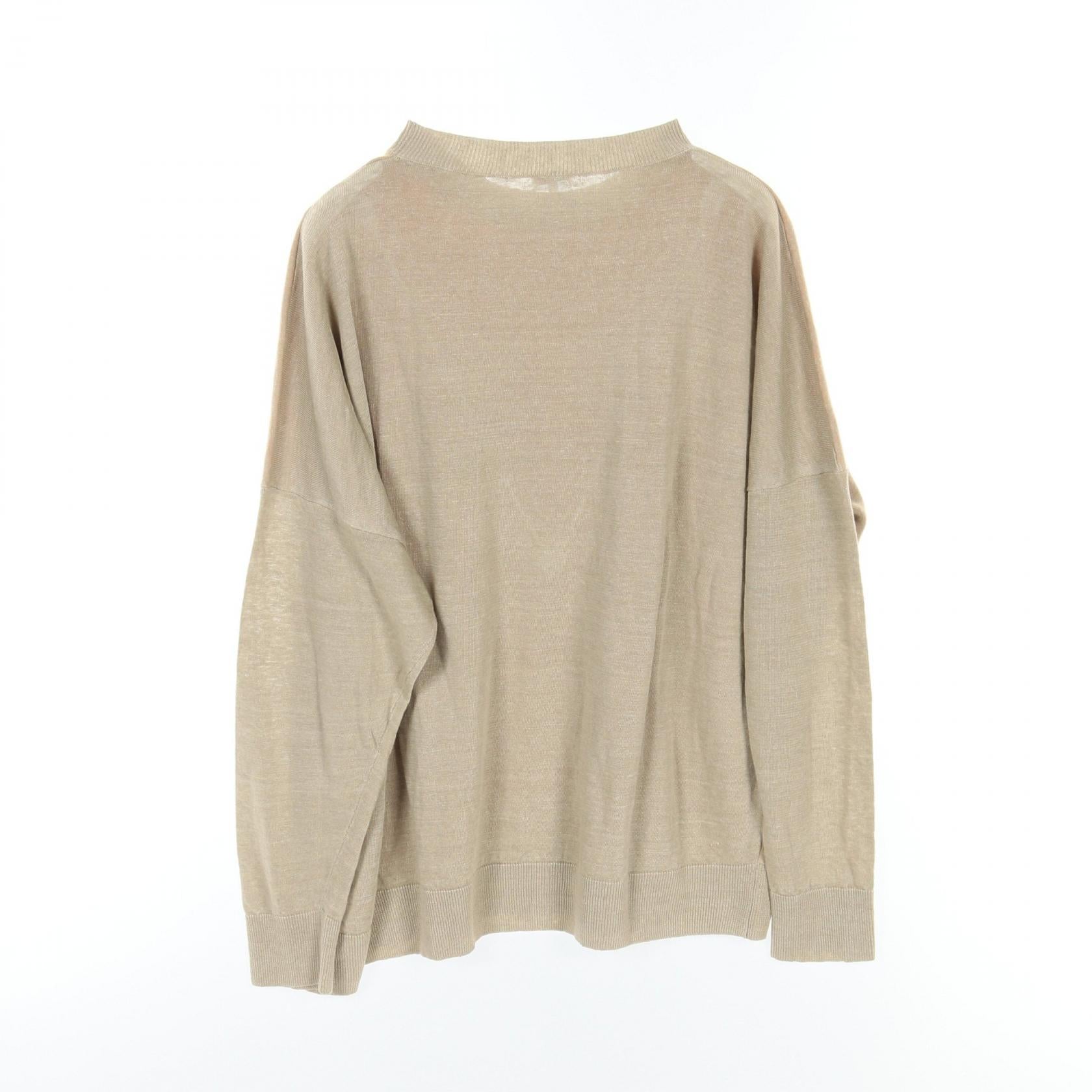 Loewe Knit Fabric Cotton Top S Beige