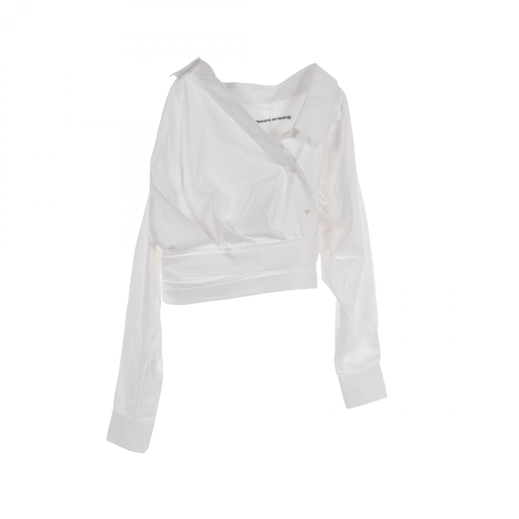 Alexander Wang Cropped Wrapped Shirt