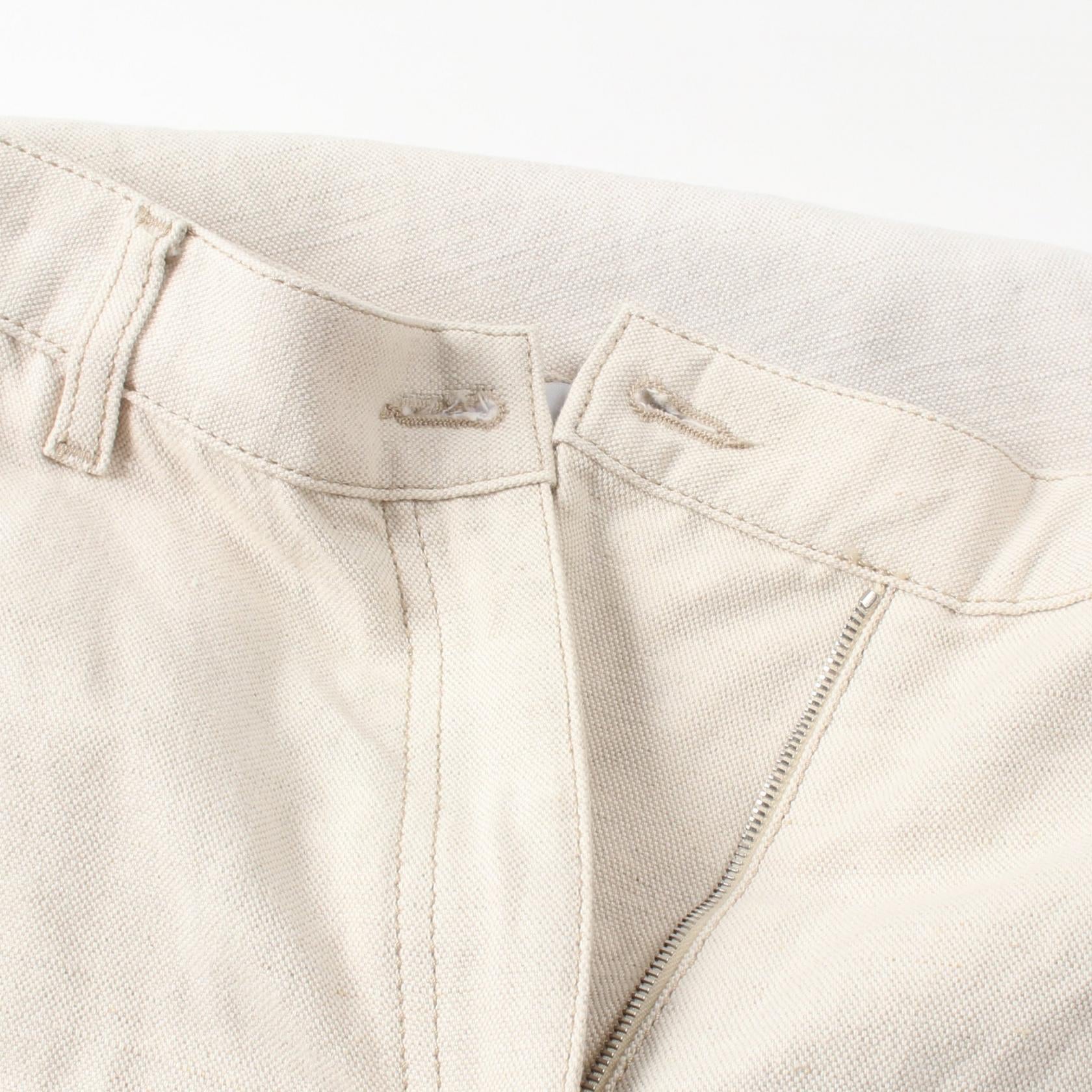 Loewe Cotton Fabric Pants Ivory