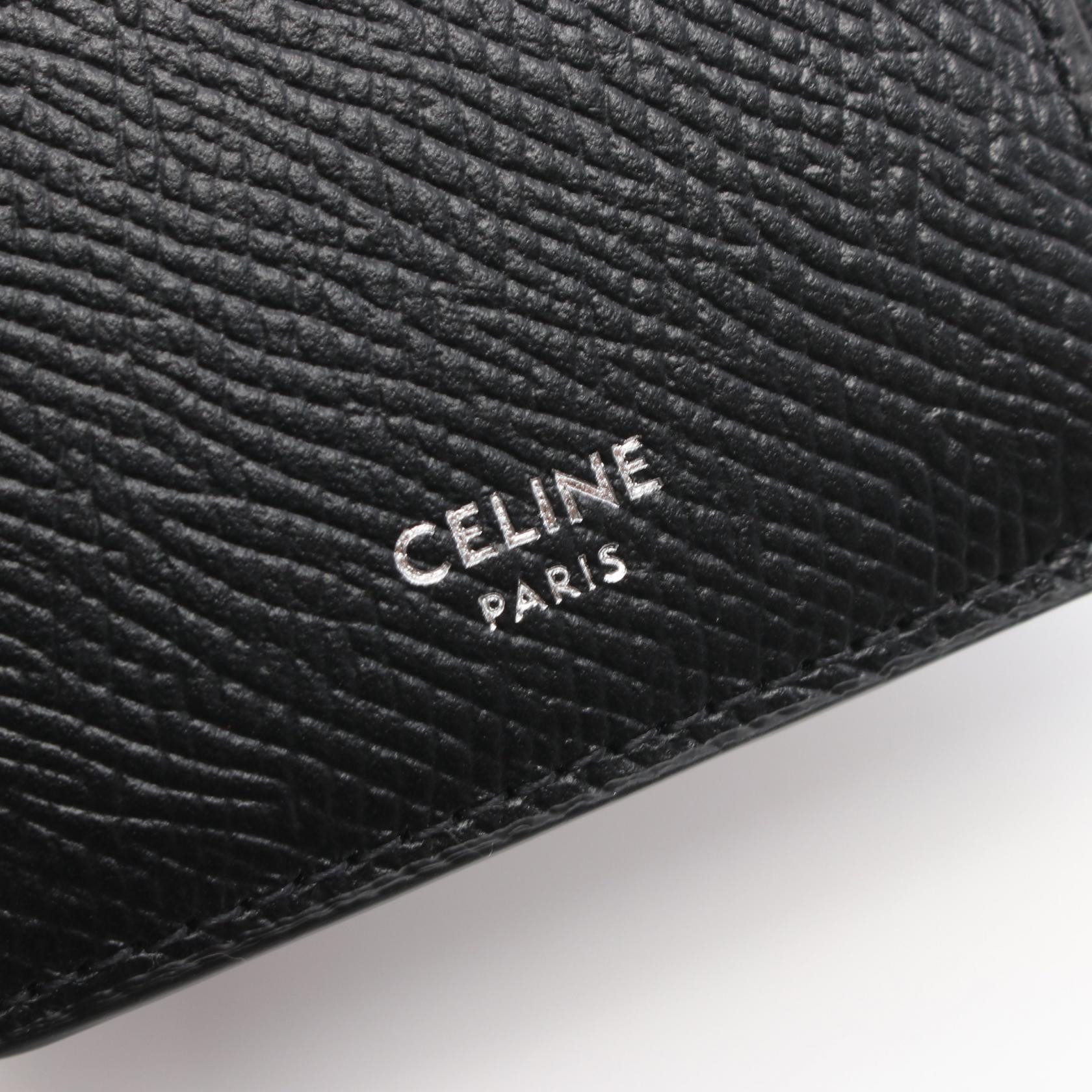 Celine Leather Compact Zipped Card Holder