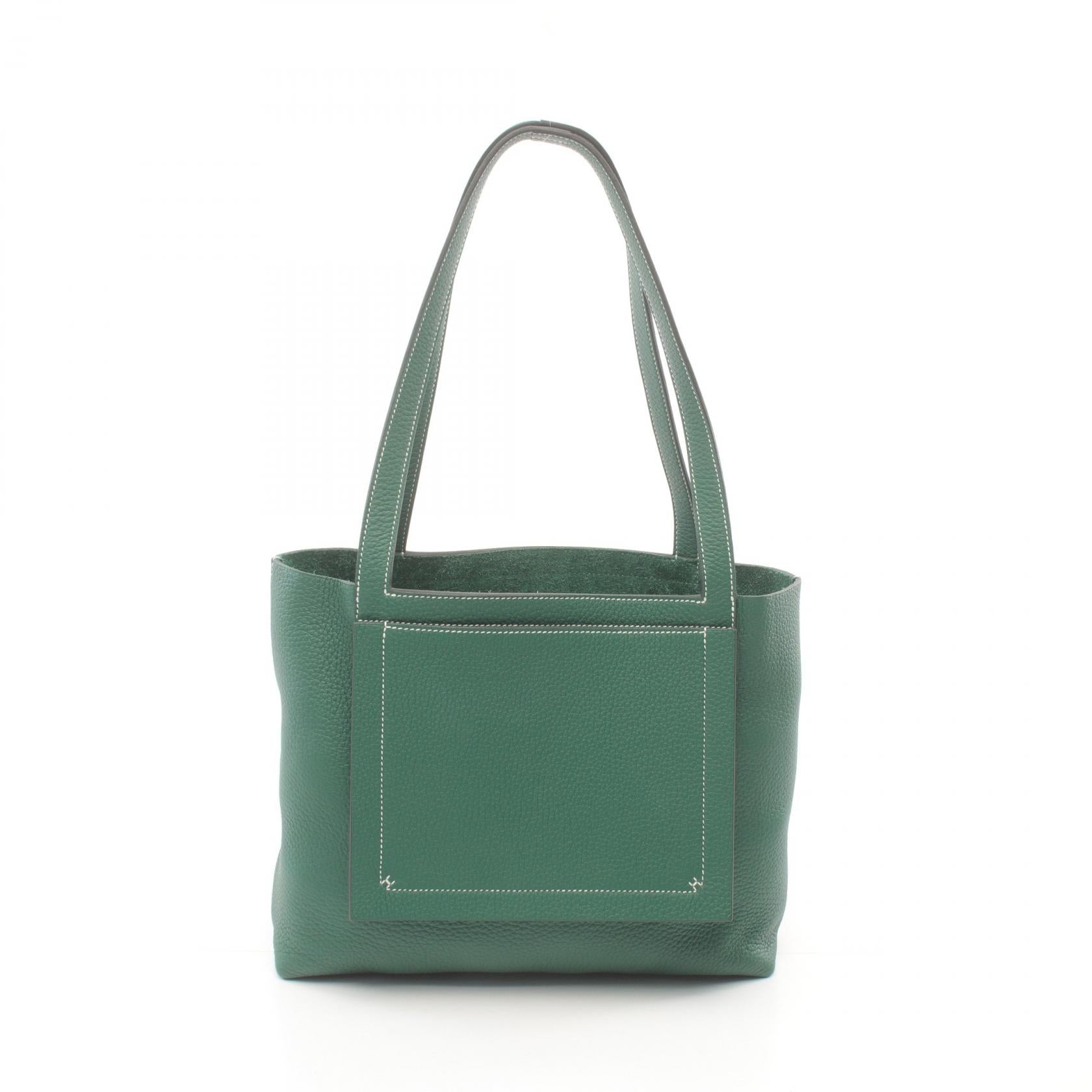 Hermes Cabas Elier 31 Tote Bag Green