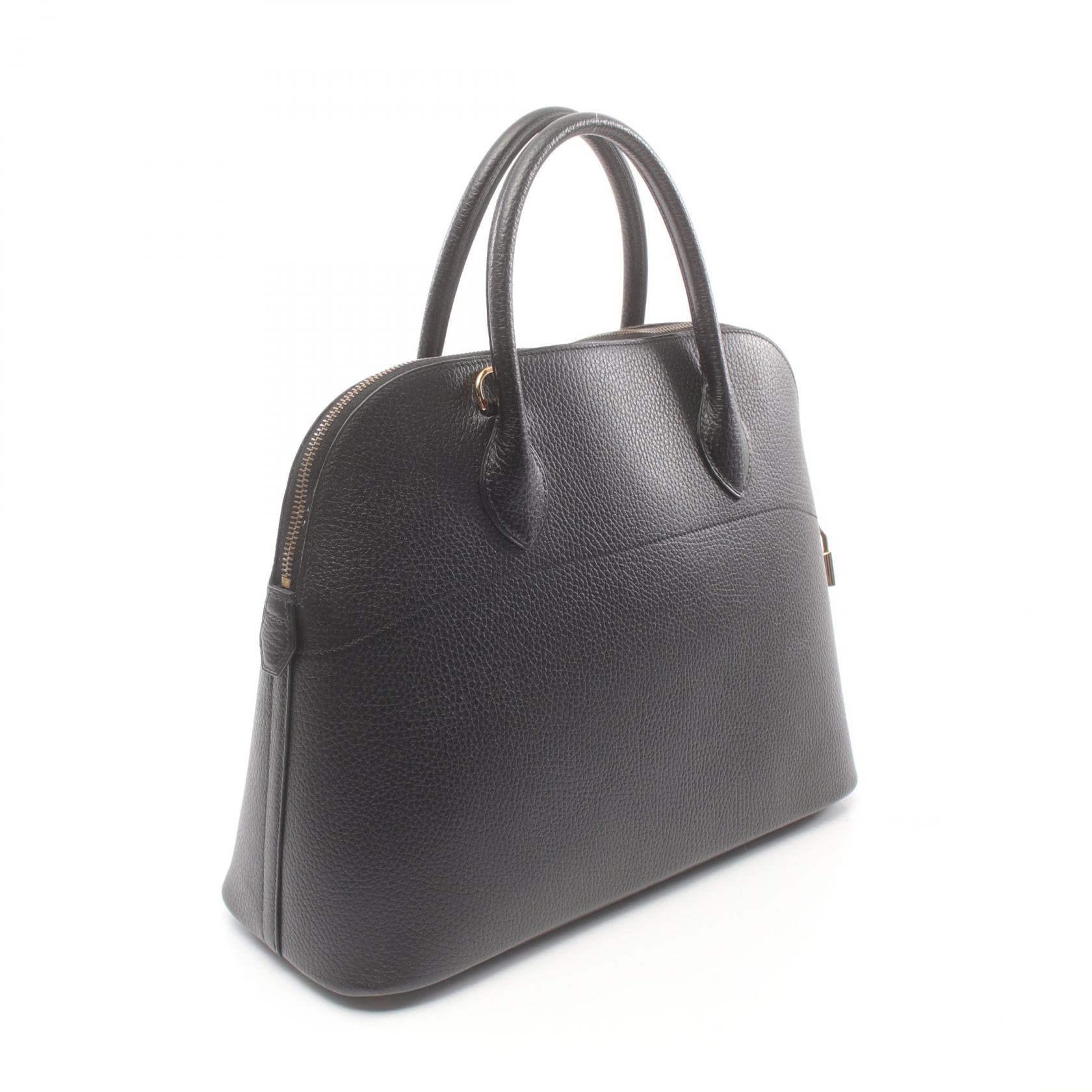 Hermes Bolide 35 Handbag Ardennes Black