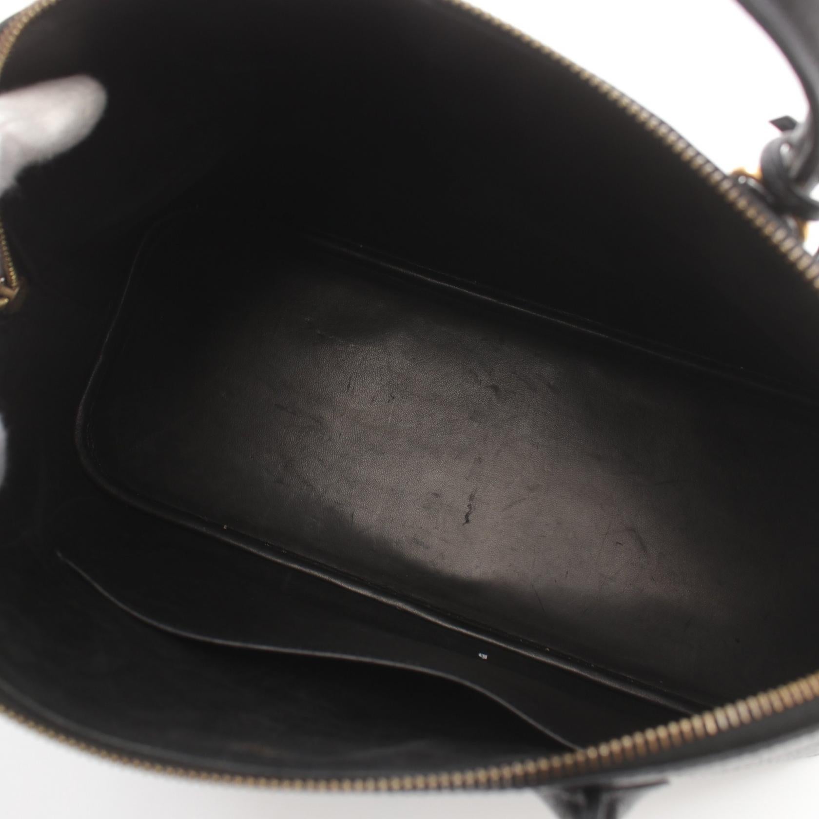 Hermes Bolide 35 Handbag Ardennes Black