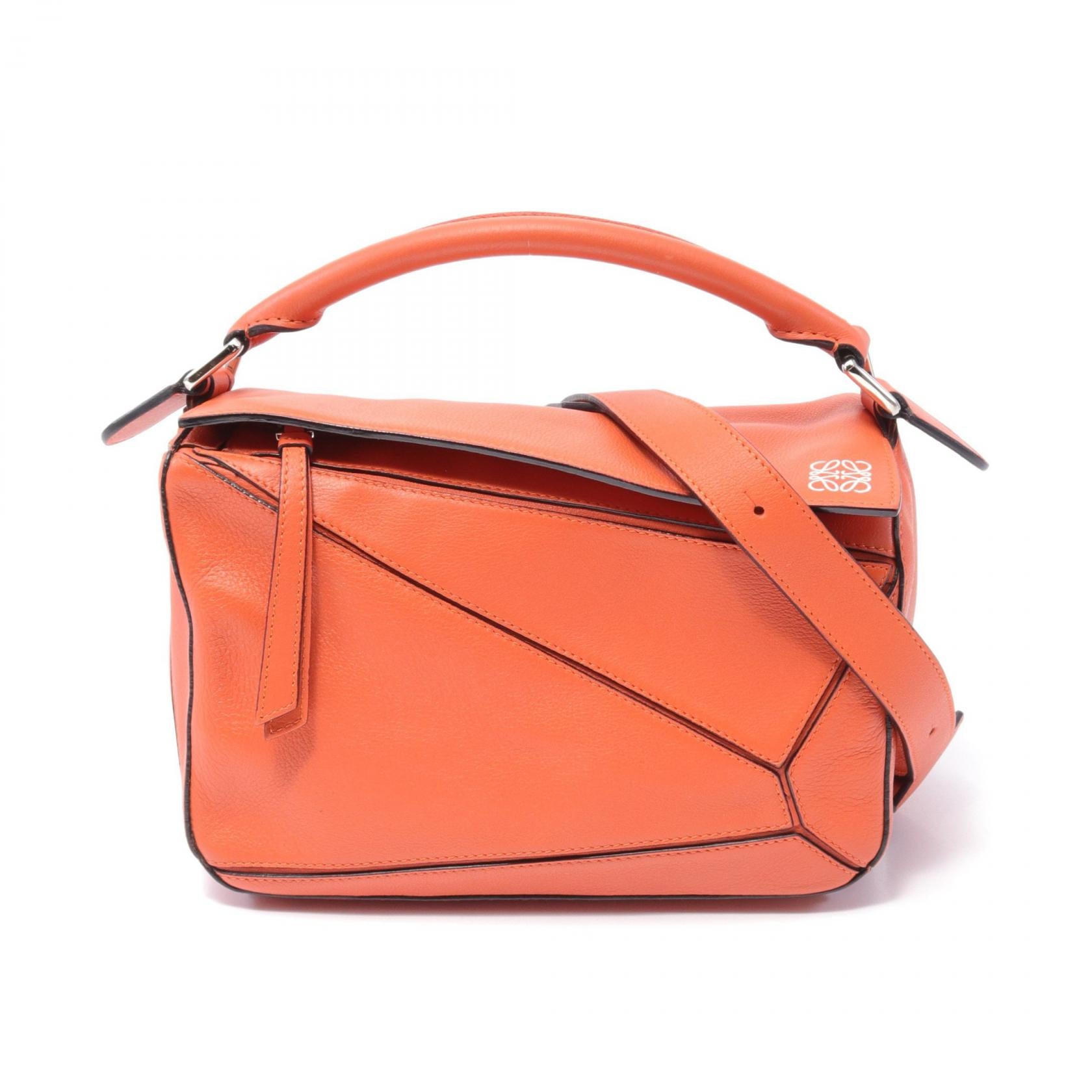 Loewe Puzzle Small Leather Handbag Orange