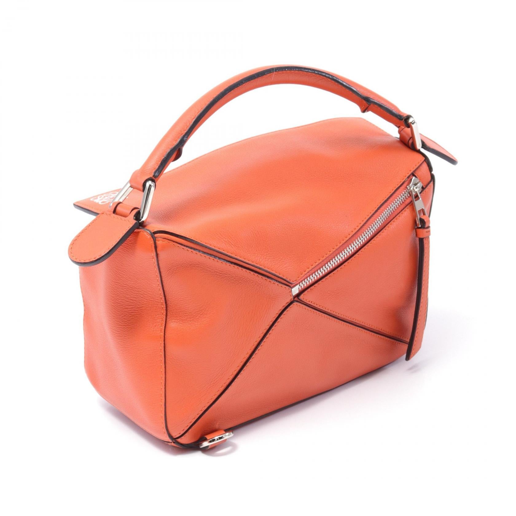 Loewe Puzzle Small Leather Handbag Orange