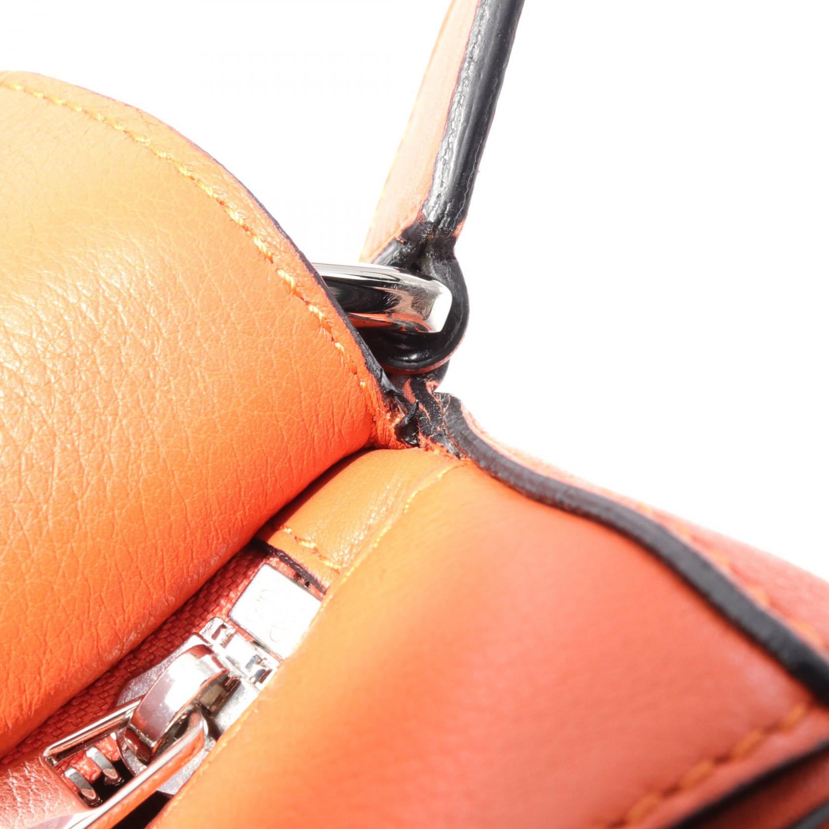 Loewe Puzzle Small Leather Handbag Orange