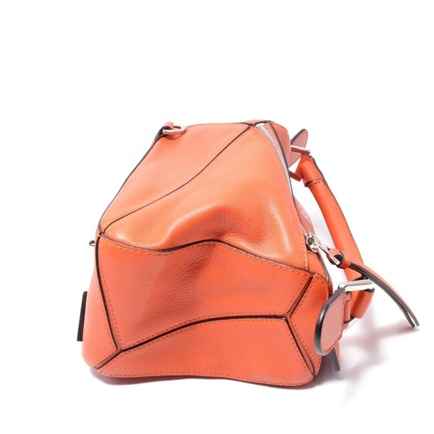 Loewe Puzzle Small Leather Handbag Orange