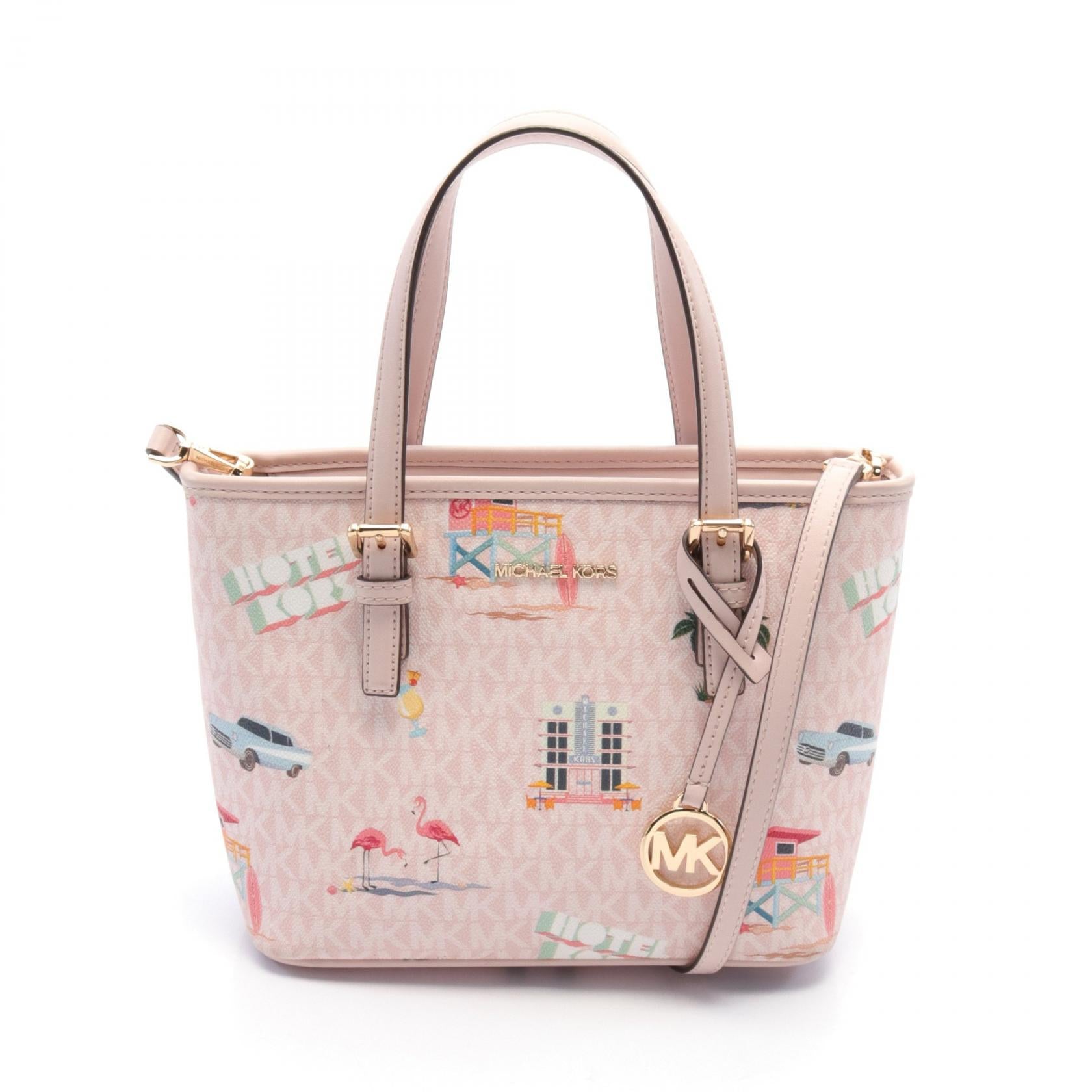 Michael Kors Jet Set Travel XS Miami Print Tote Bag