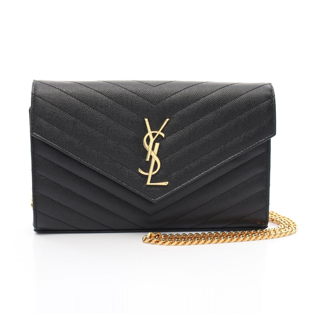 Yves Saint Laurent Leather Monogram Shoulder Bag