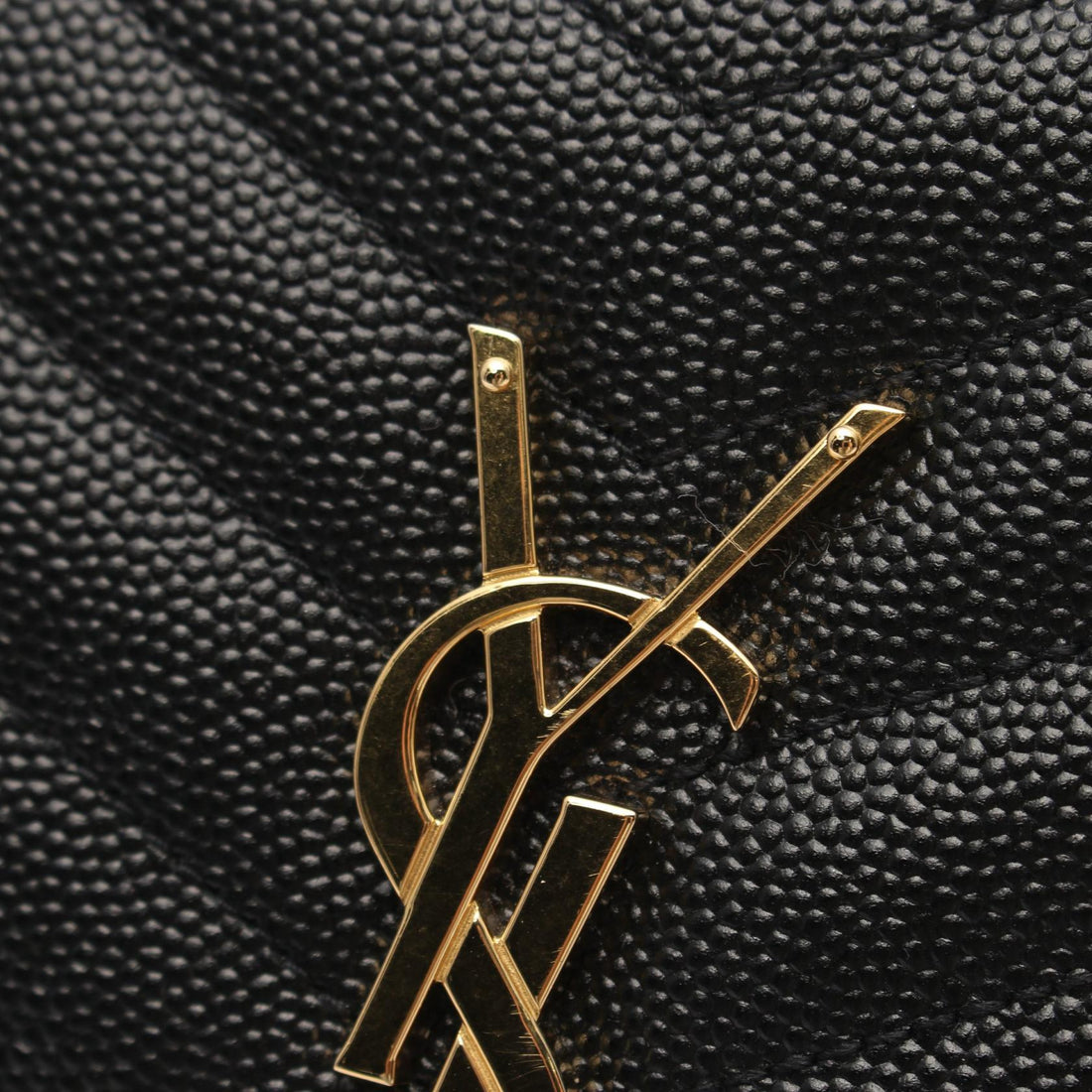 Yves Saint Laurent Leather Monogram Shoulder Bag