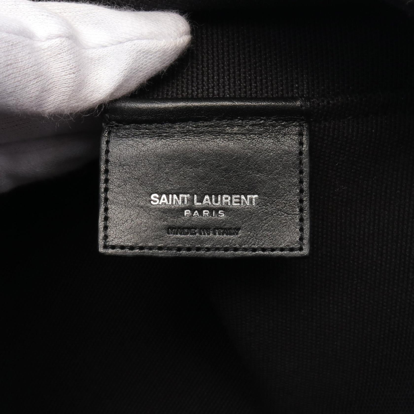 Yves Saint Laurent Canvas Leather Tote Bag