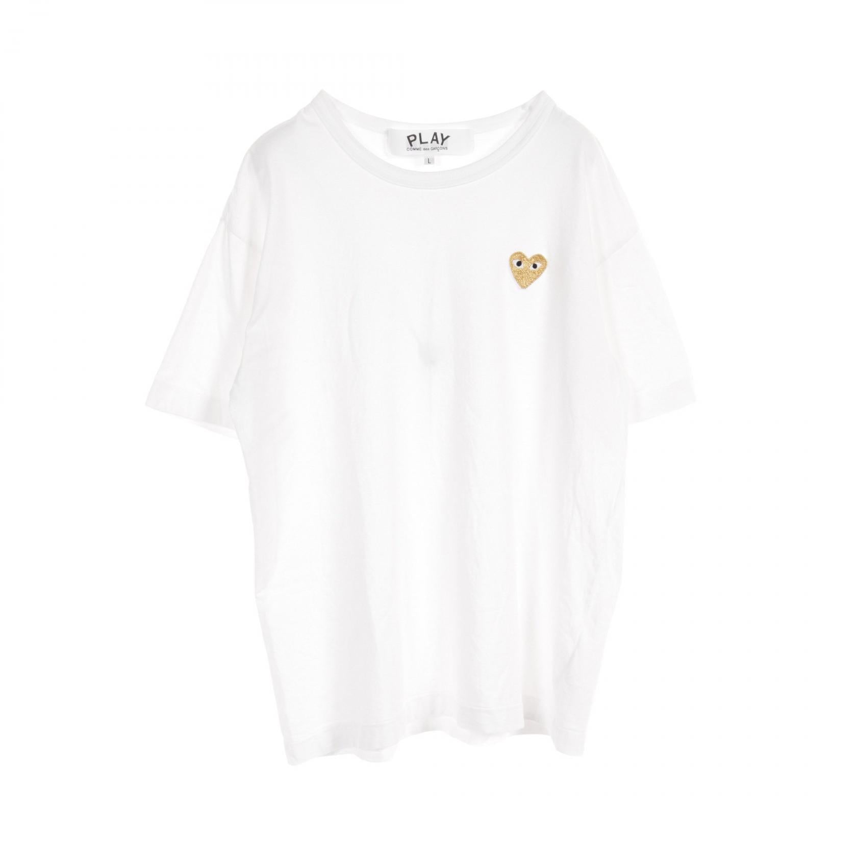 Comme Des Garcons Gold Heart Cotton T-Shirt