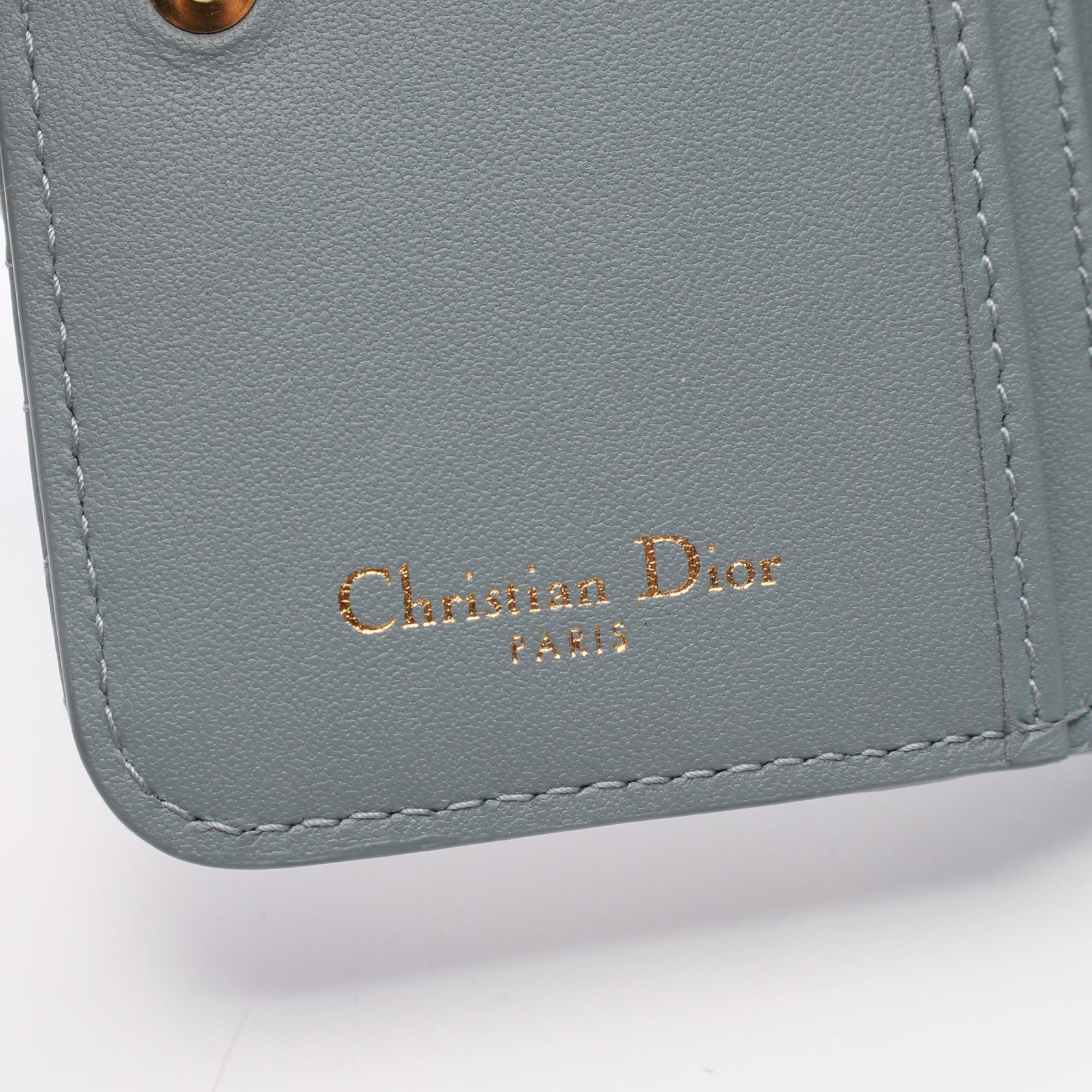 Dior Caro Scarlet Leather Bifold Wallet