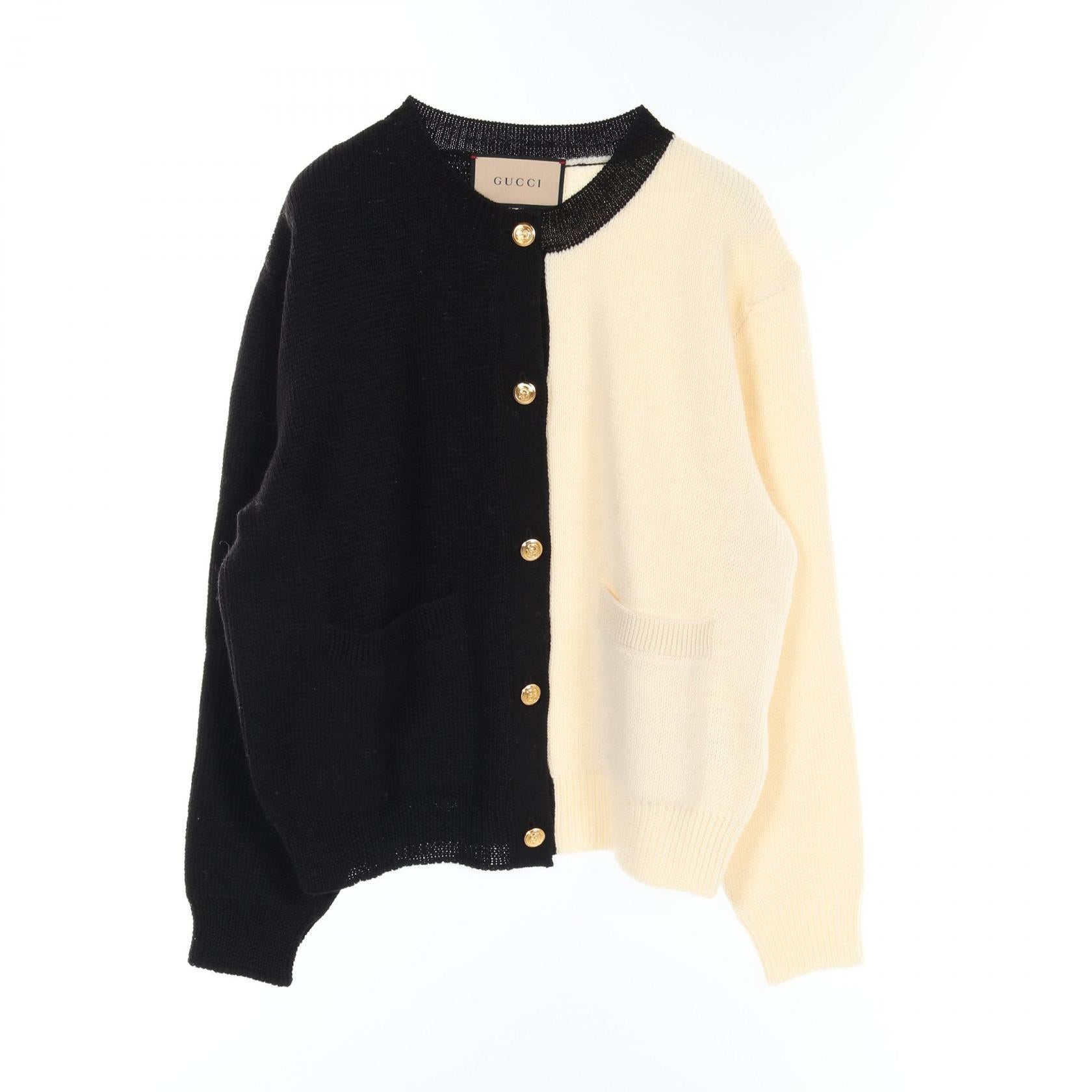 Gucci Wool Cardigan Black/Ivory