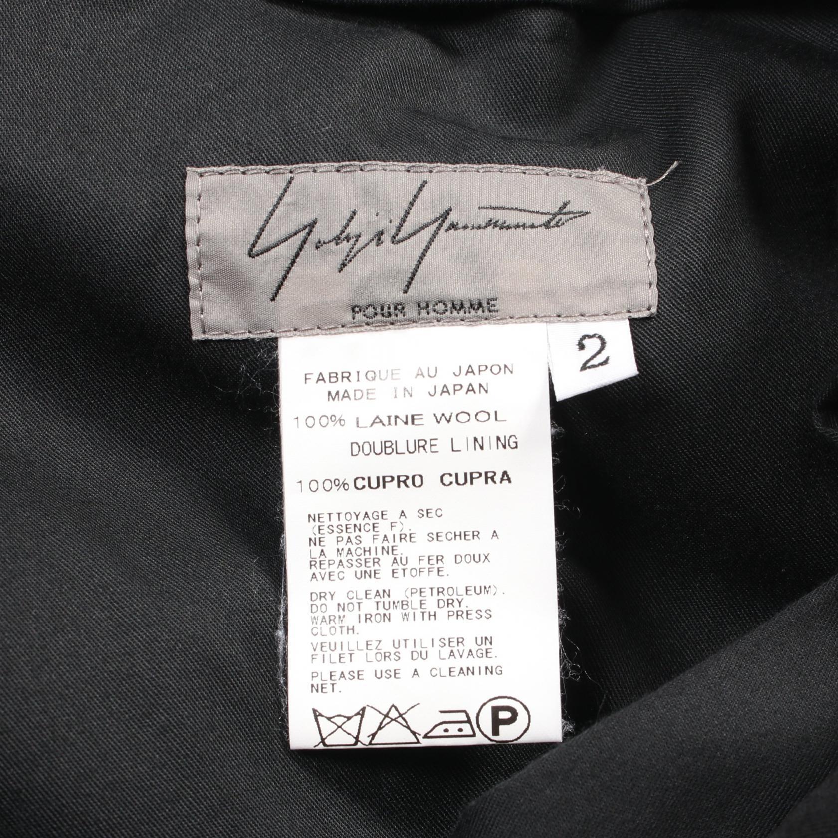 Yohji Yamamoto Wool Pants Black HD-P58-100