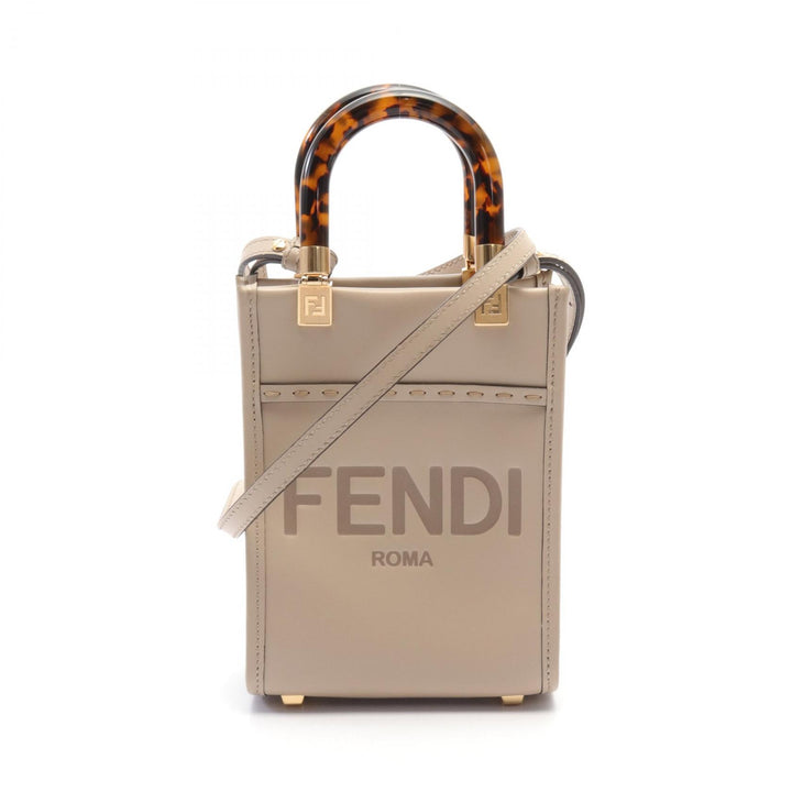 Fendi Sunshine Shopper Mini Leather Handbag