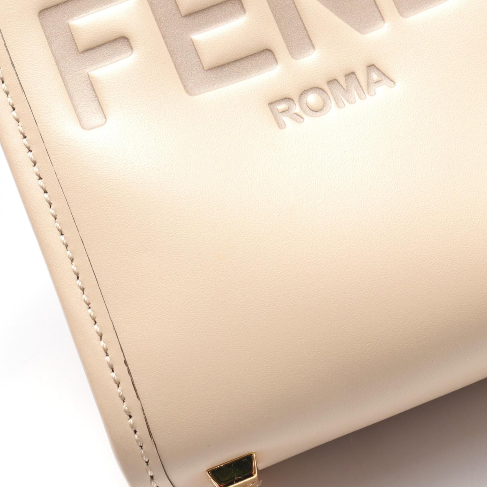 Fendi Sunshine Shopper Mini Leather Handbag