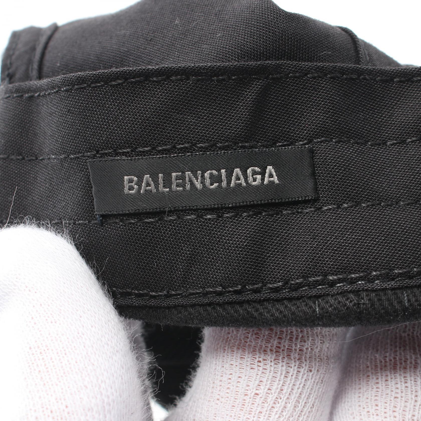 Balenciaga Cotton Baseball Cap Black