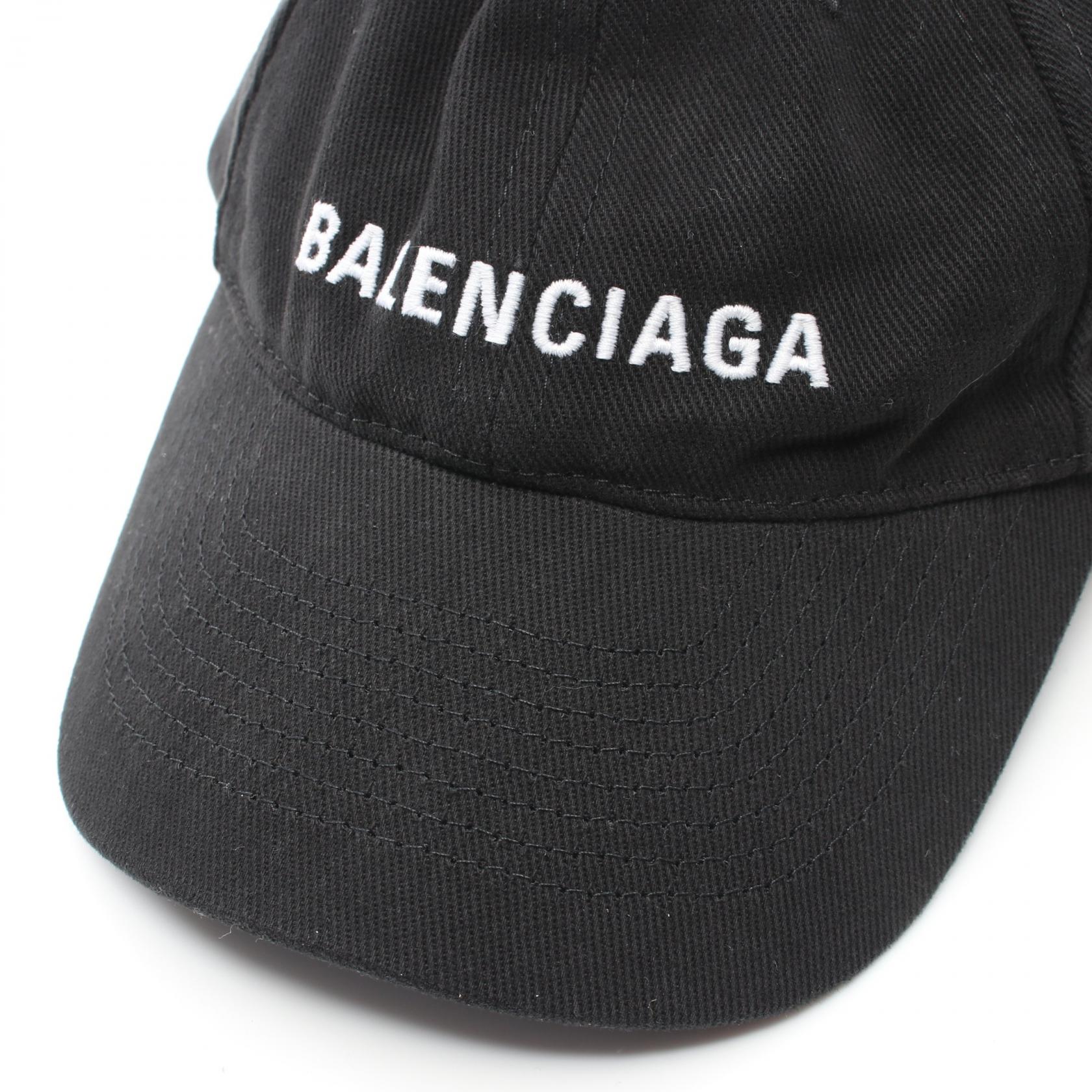 Balenciaga Cotton Baseball Cap Black