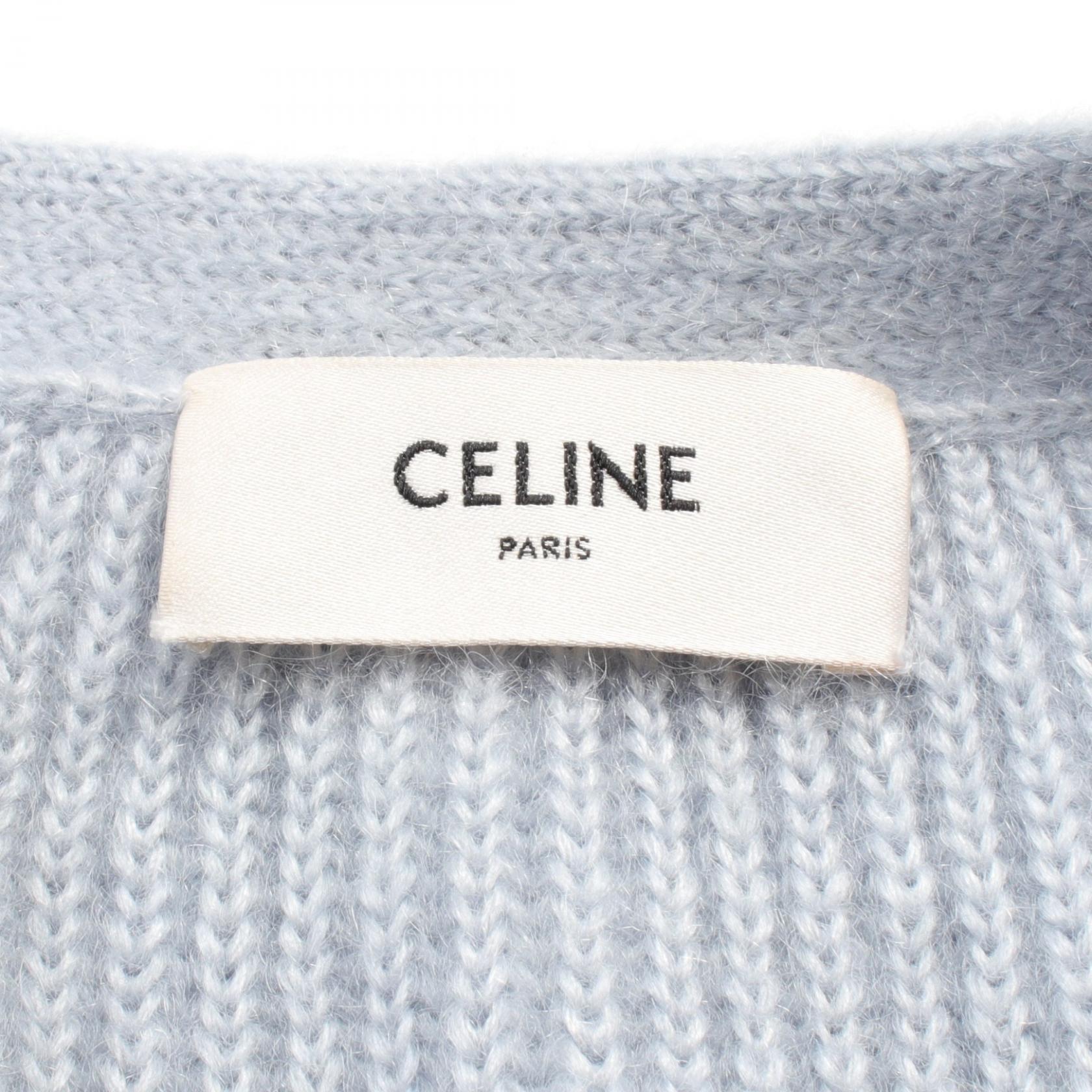 Celine Silk Mohair Cardigan Blue