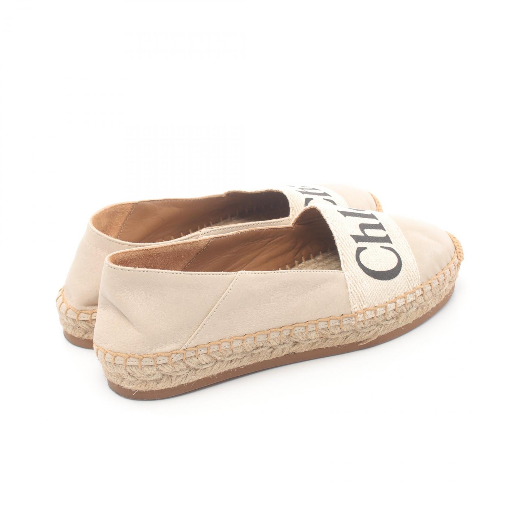 Chloe WOODY Leather Canvas Shoes