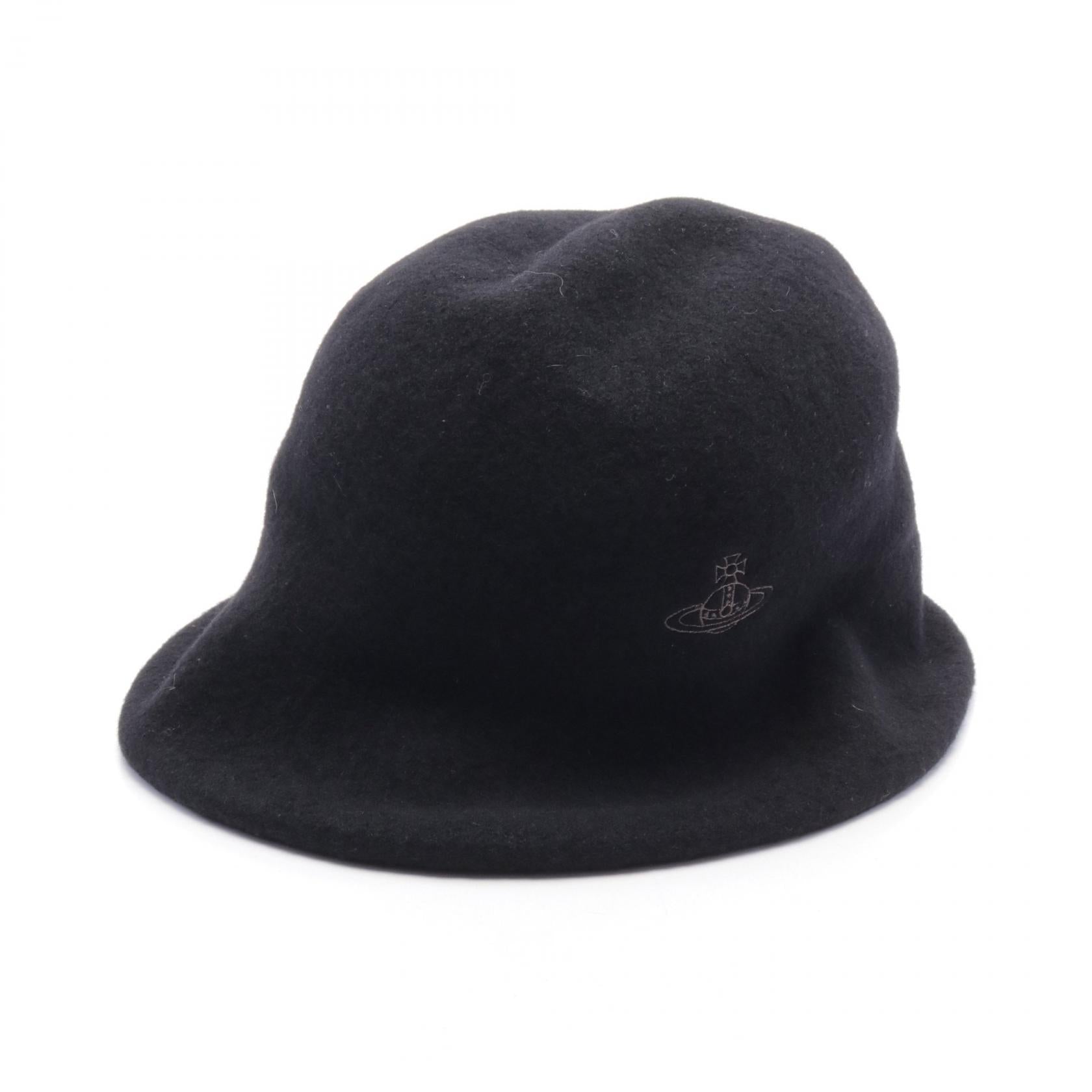 Vivienne Westwood Wool ORB Embroidered Hat Black