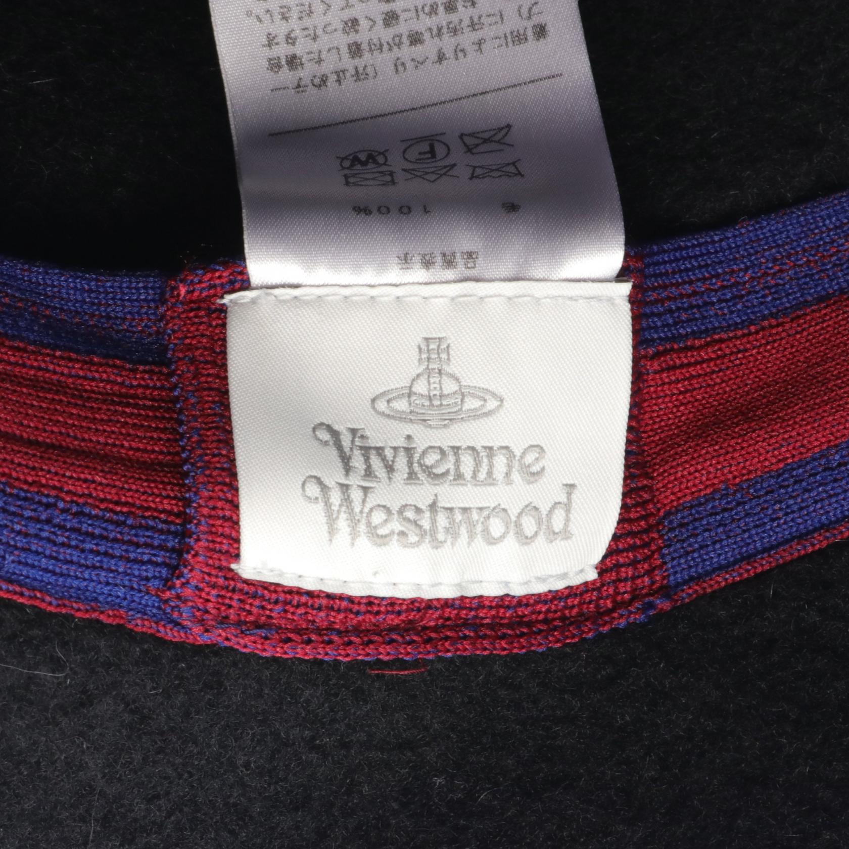 Vivienne Westwood Wool ORB Embroidered Hat Black