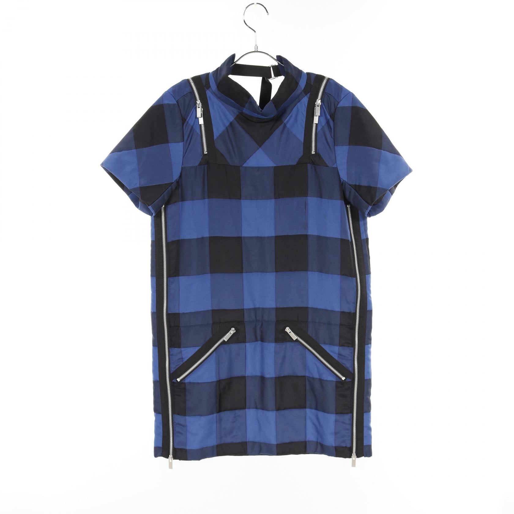 Sacai Polyester Dress Blue/Black