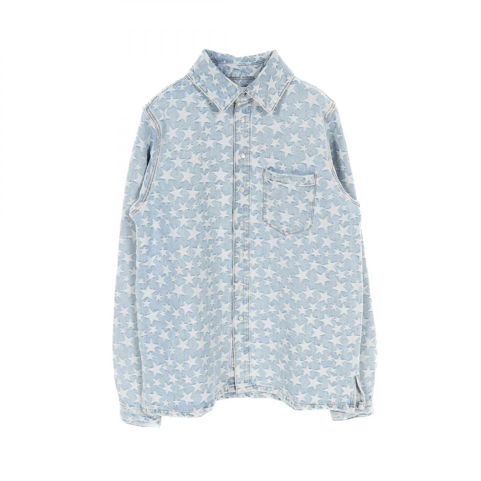 ERL Star Pattern Denim Shirt Cotton