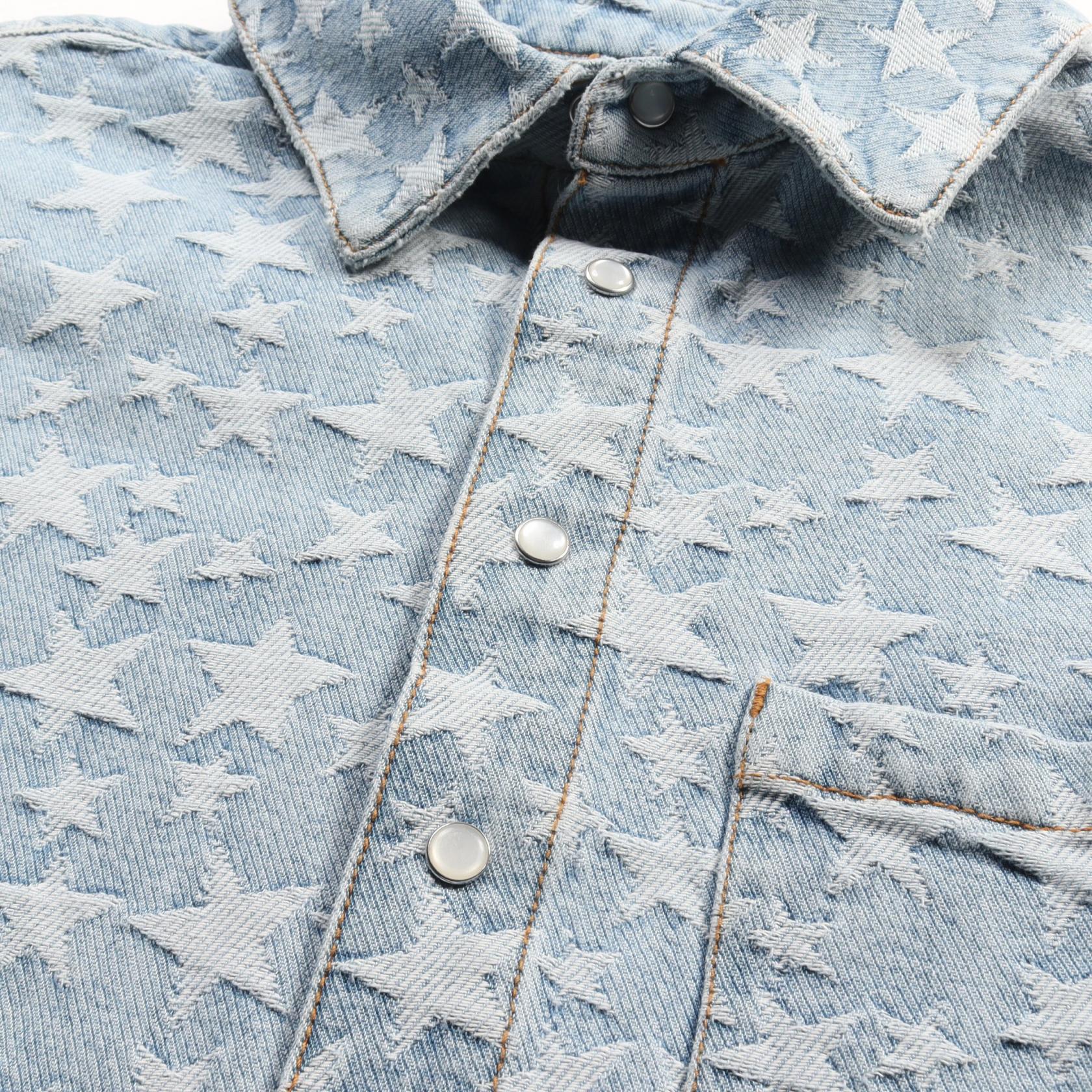 ERL Star Pattern Denim Shirt Cotton