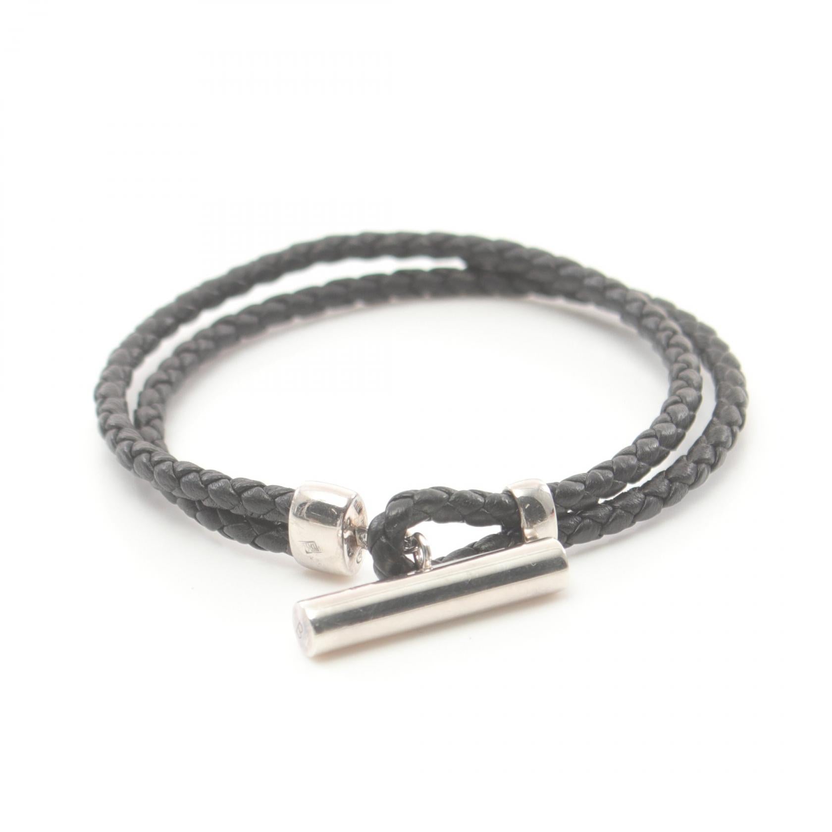 Bottega Veneta Leather Stainless Steel Bracelet