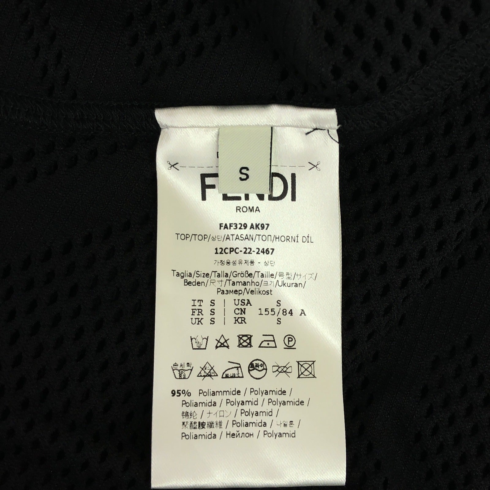 Fendi Nylon Top Black Used