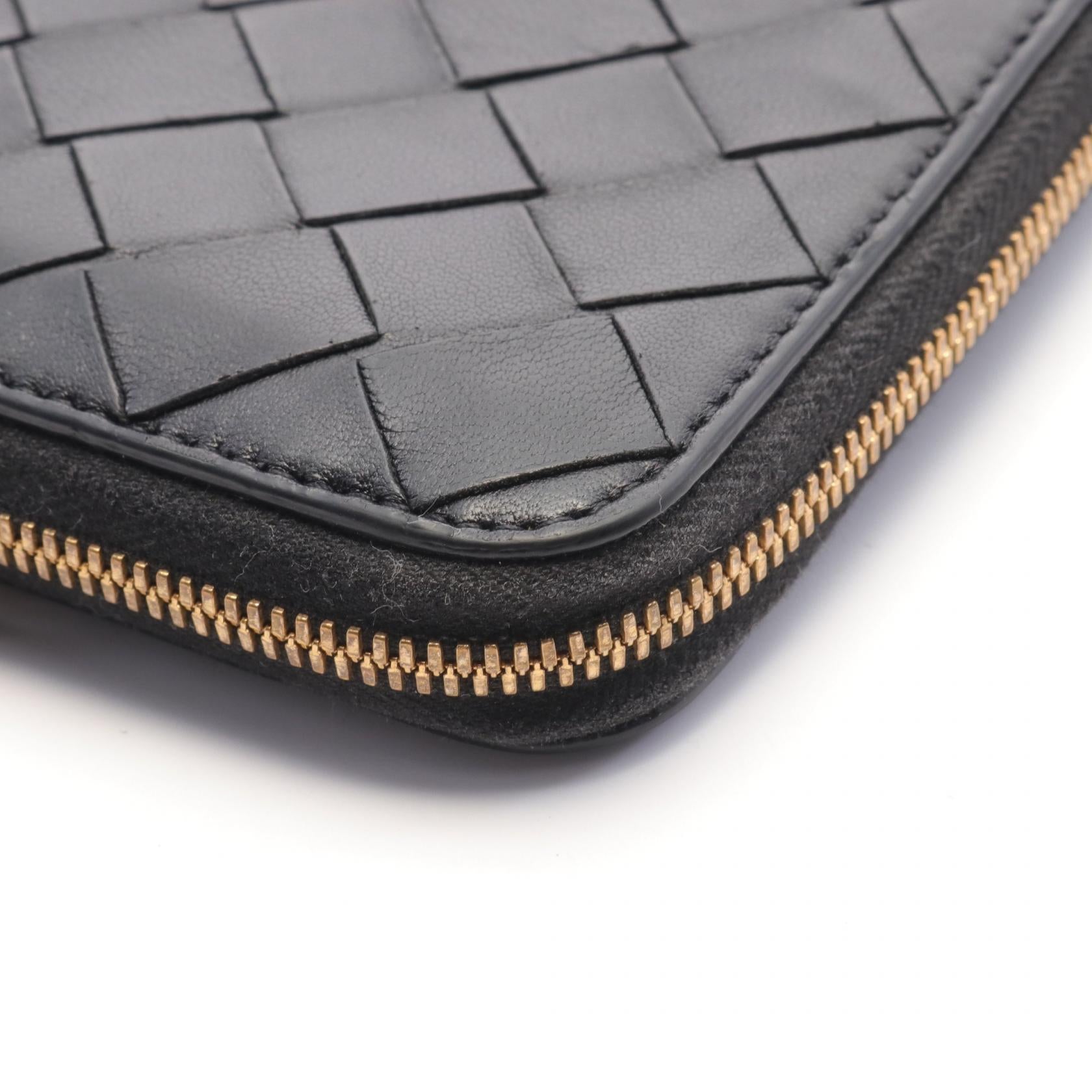 Bottega Veneta Intrecciato Leather Wallet Black