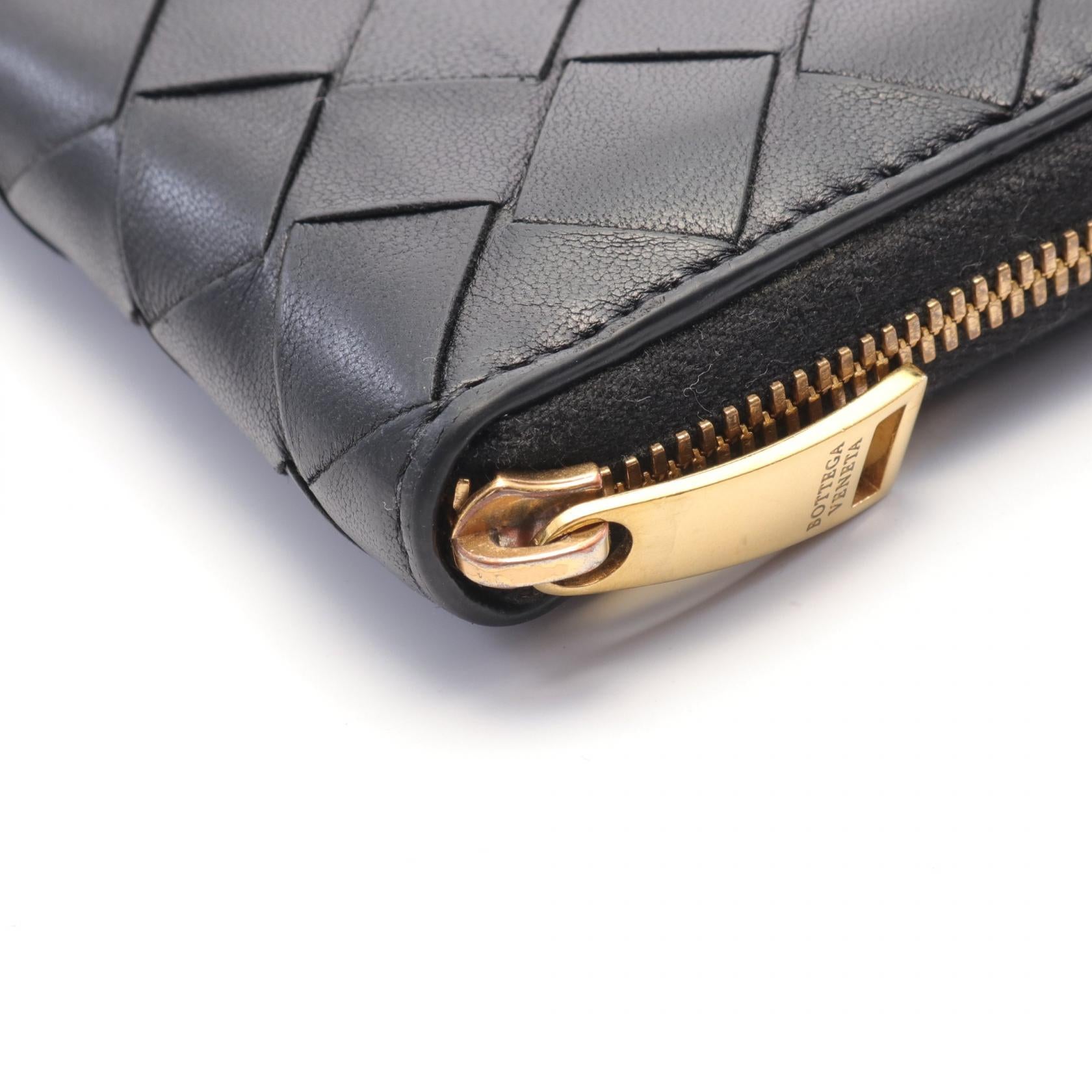 Bottega Veneta Intrecciato Leather Wallet Black