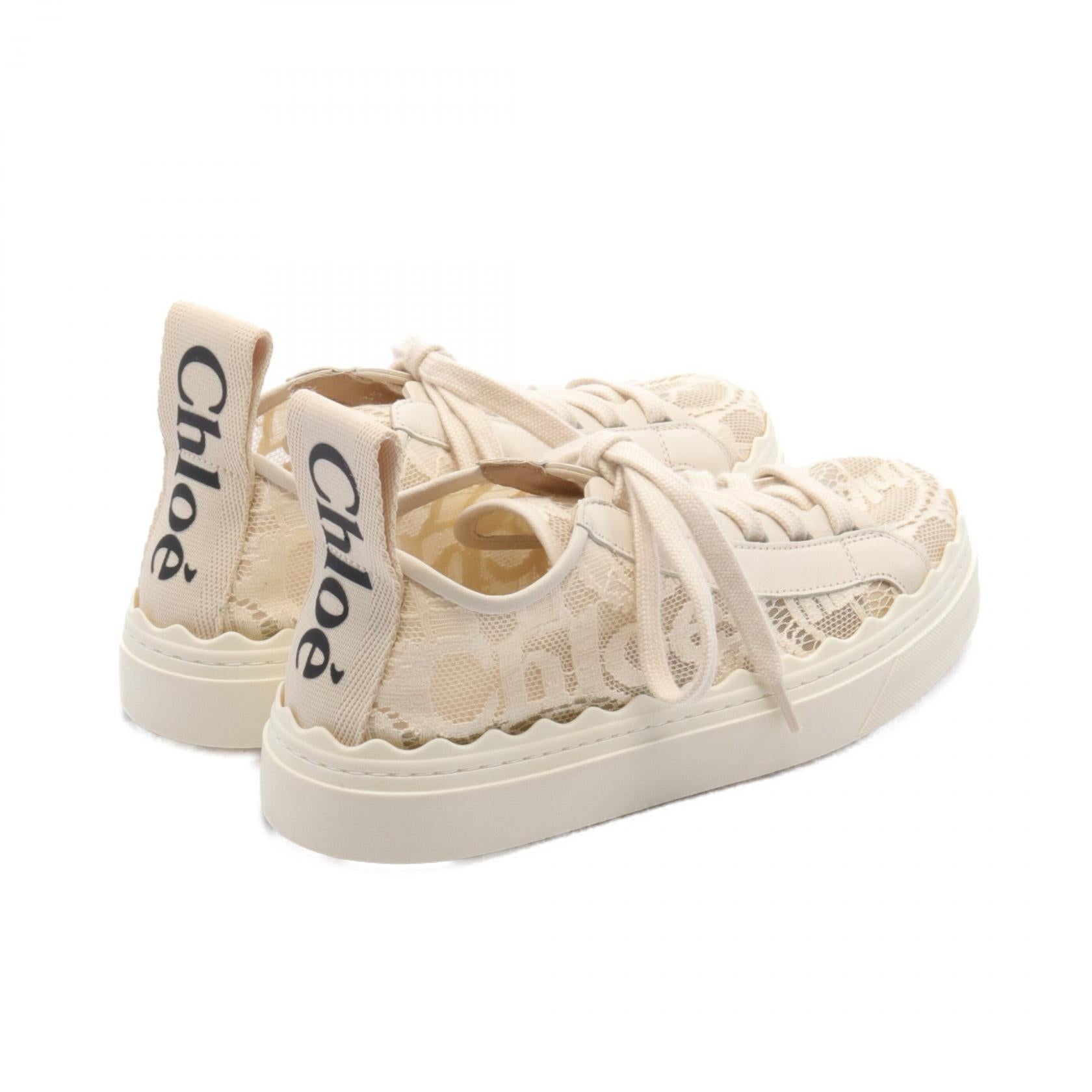 Chloe Lauren Leather Lace Sneakers CHC19U108D2