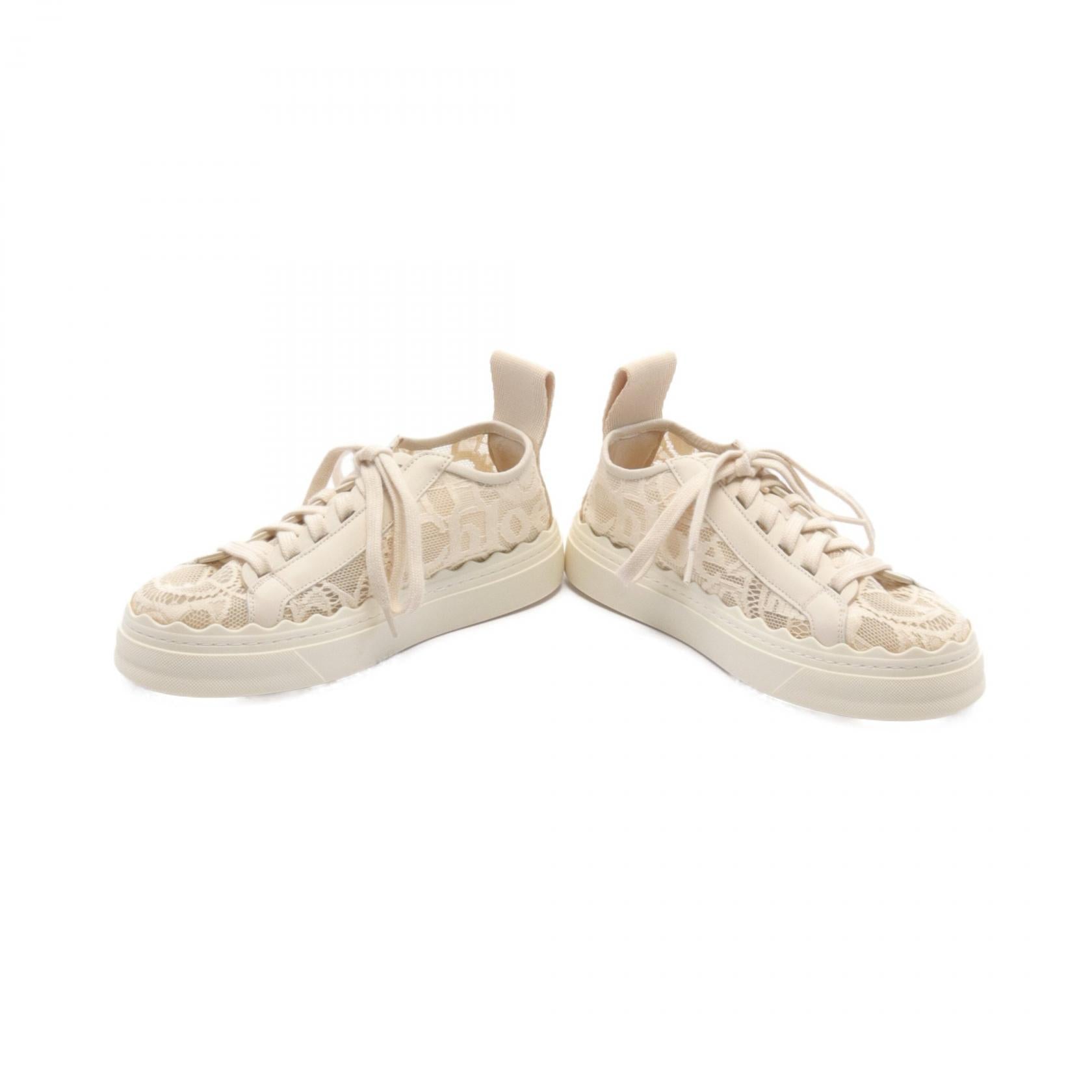 Chloe Lauren Leather Lace Sneakers CHC19U108D2