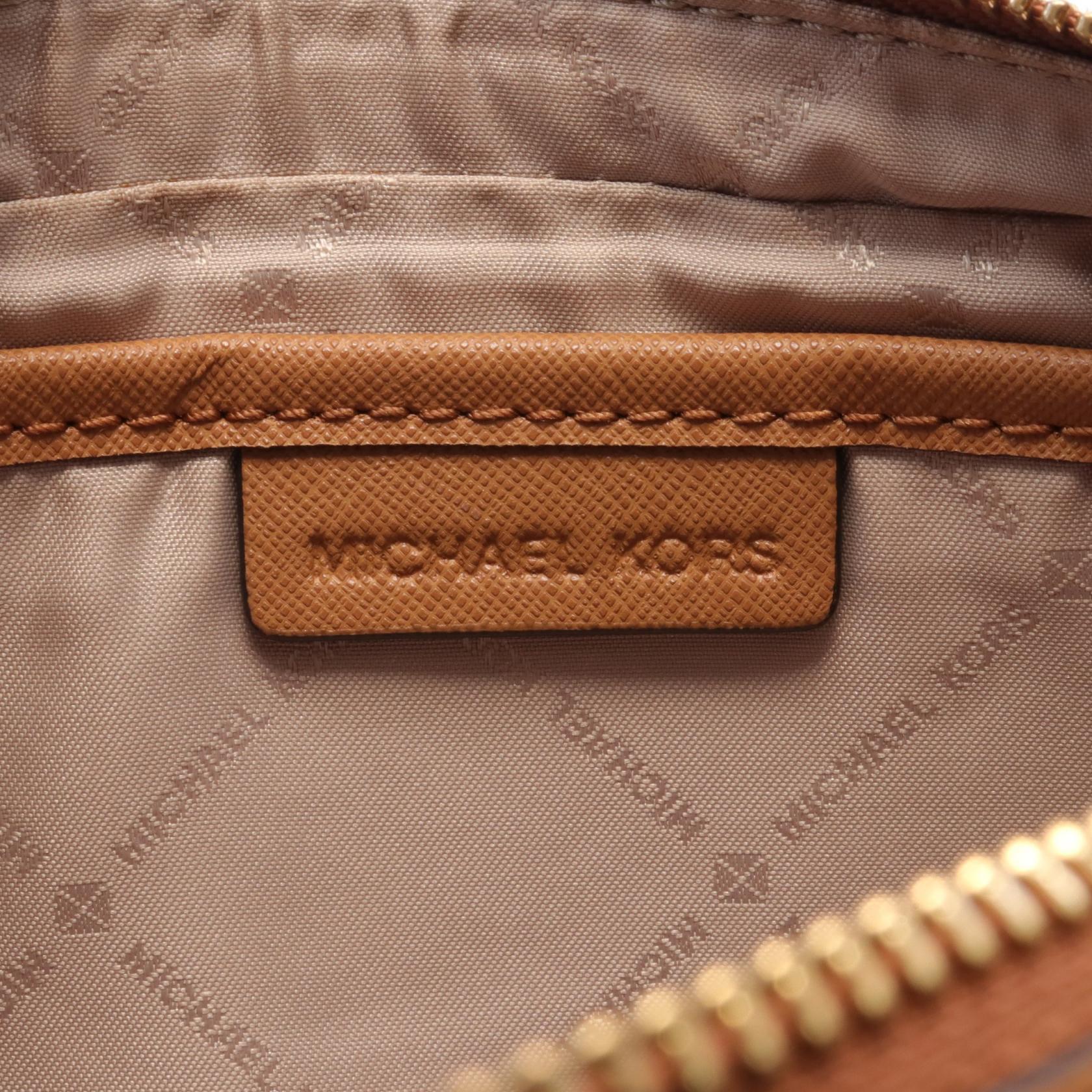 Michael Kors Jet Set PVC Canvas Leather Shoulder Bag