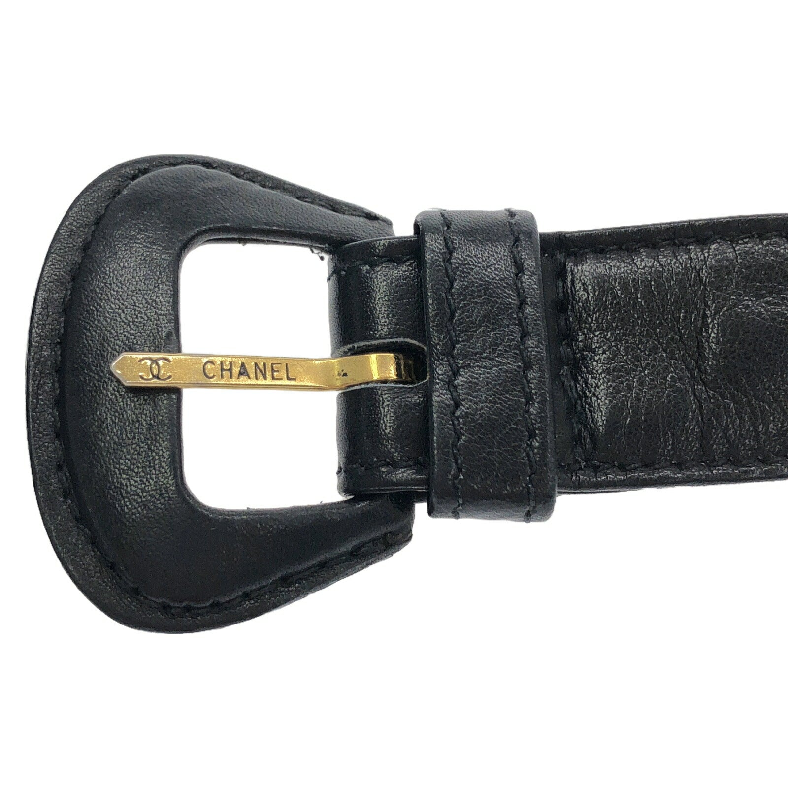 Chanel Leather Chain Belt Black