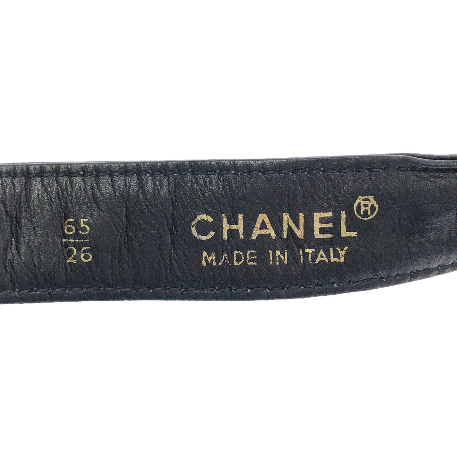 Chanel Leather Chain Belt Black