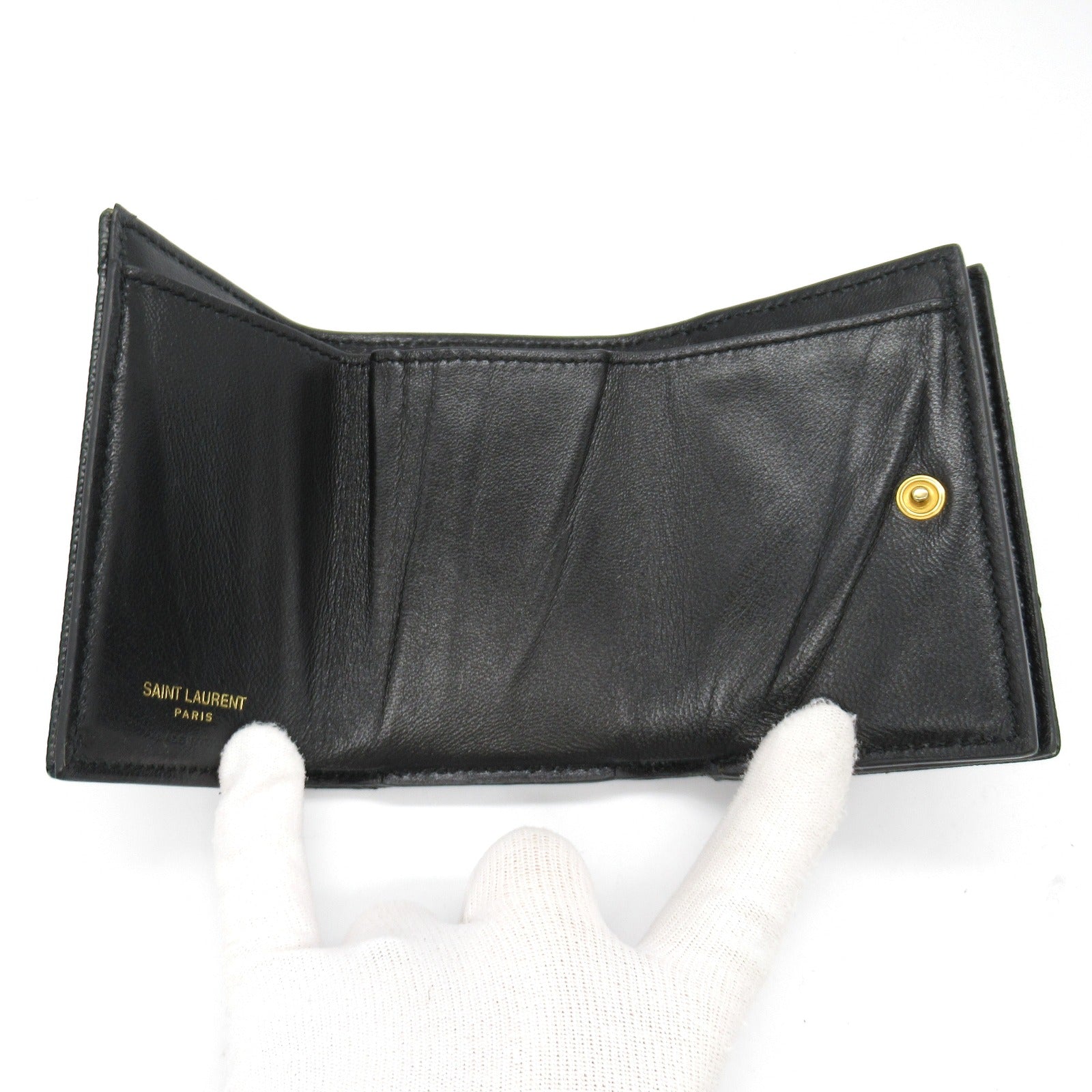 Yves Saint Laurent Leather Origami Tiny Wallet