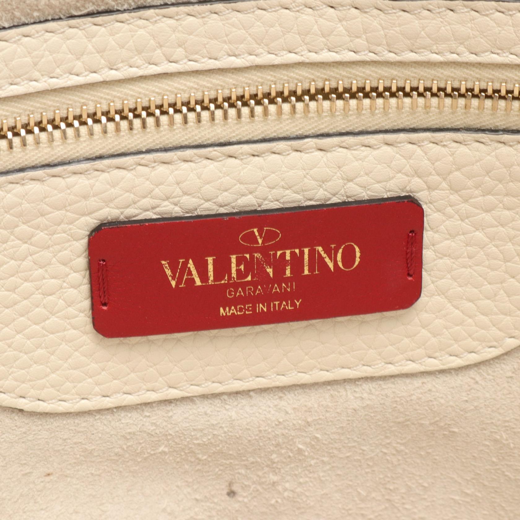 Valentino Rockstuds Leather Tote Bag