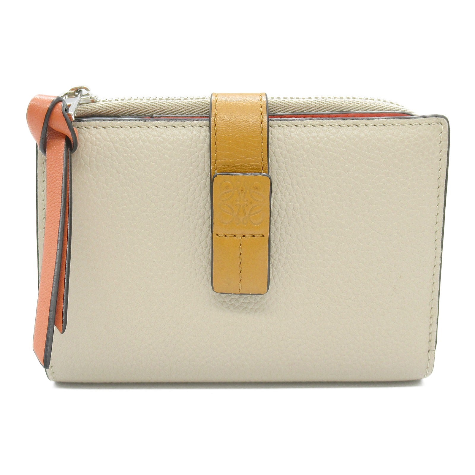 Loewe Slim Zip Bifold Wallet Beige