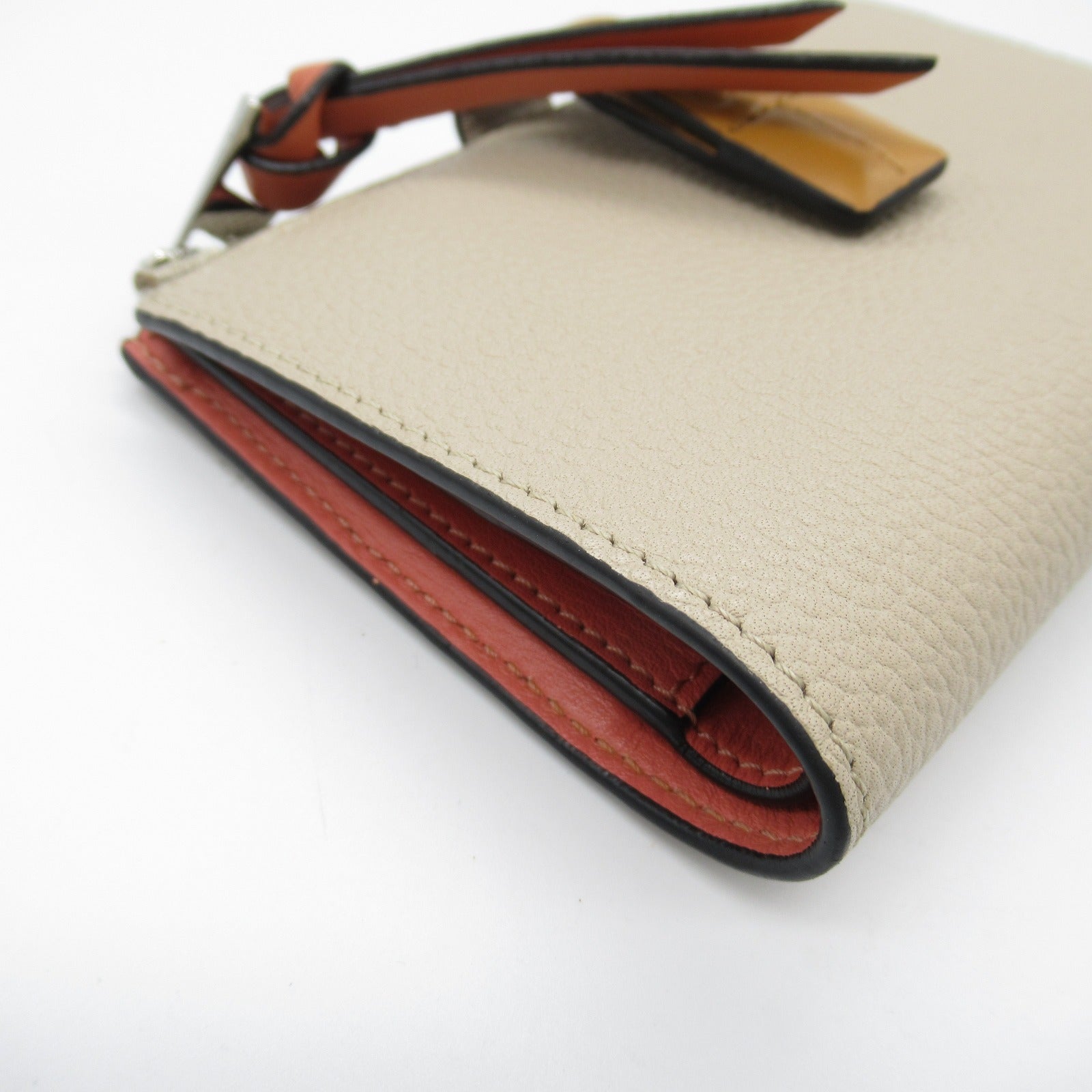 Loewe Slim Zip Bifold Wallet Beige