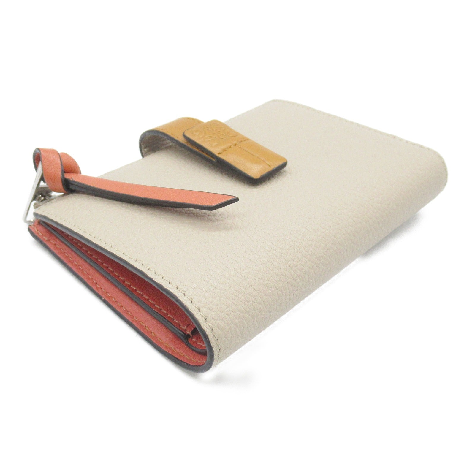 Loewe Slim Zip Bifold Wallet Beige