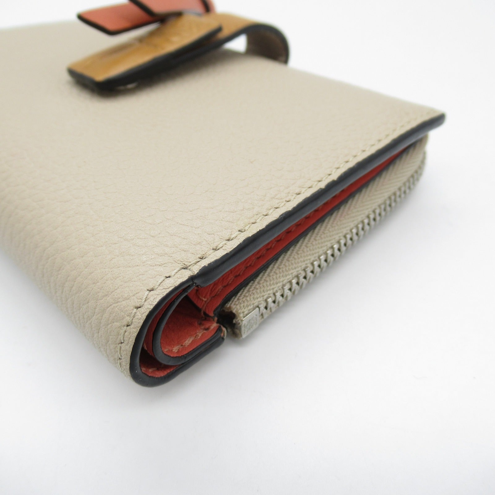 Loewe Slim Zip Bifold Wallet Beige