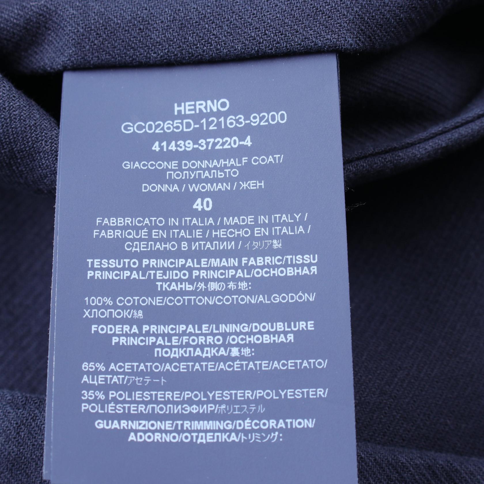 Herno Cotton Outerwear Navy GC0265D