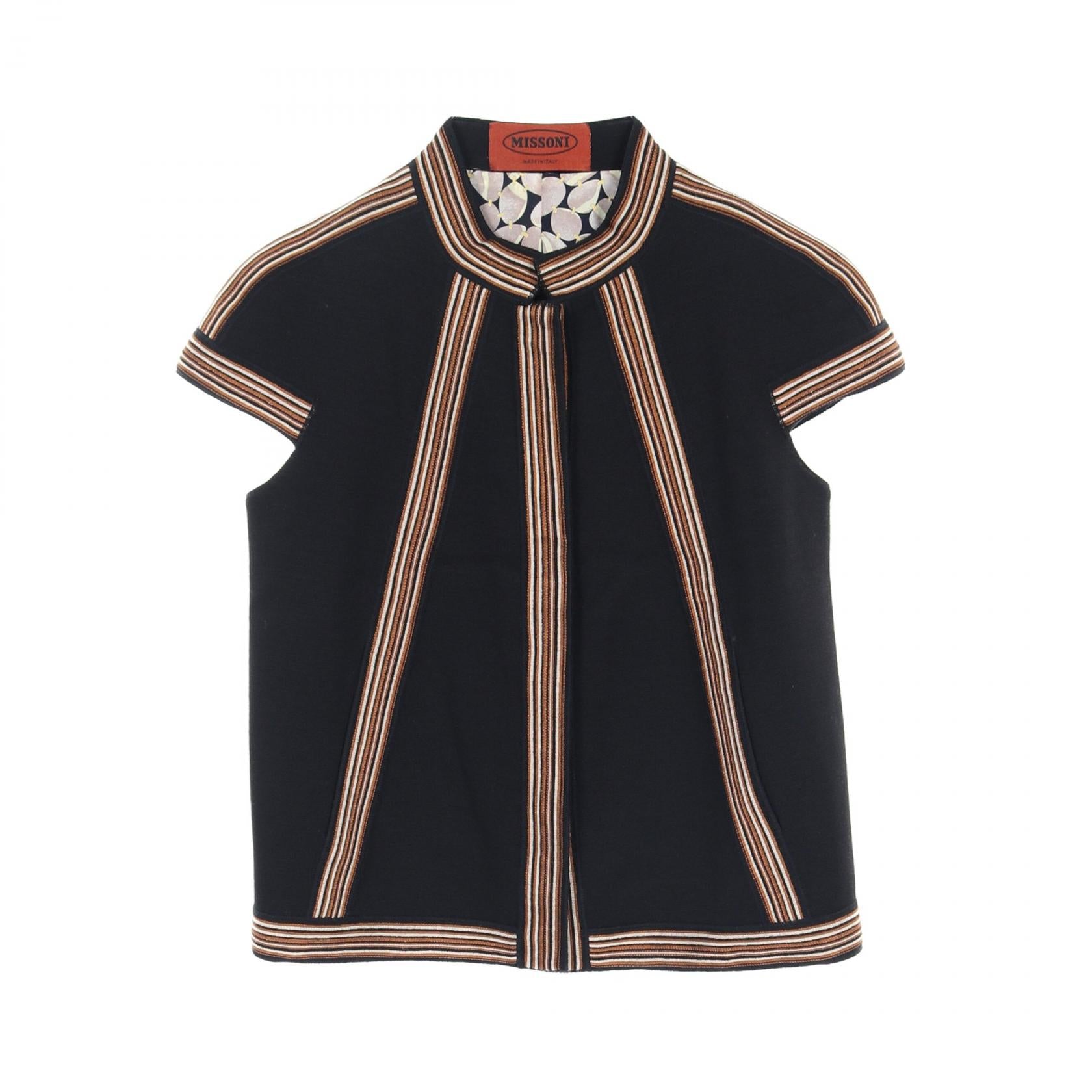 Missoni Wool Blouse Black Multicolor