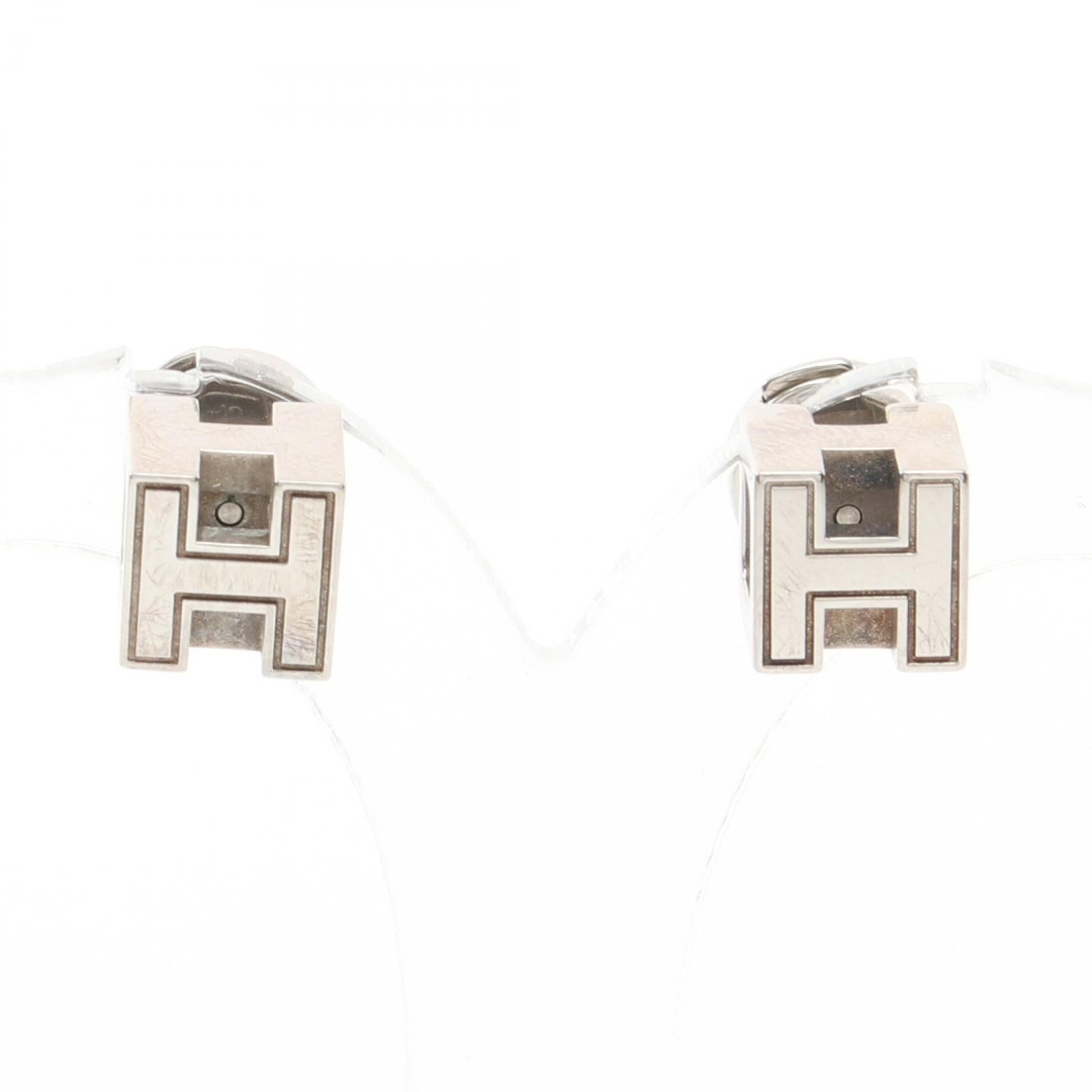 Hermes H Cube Earrings Stainless Steel