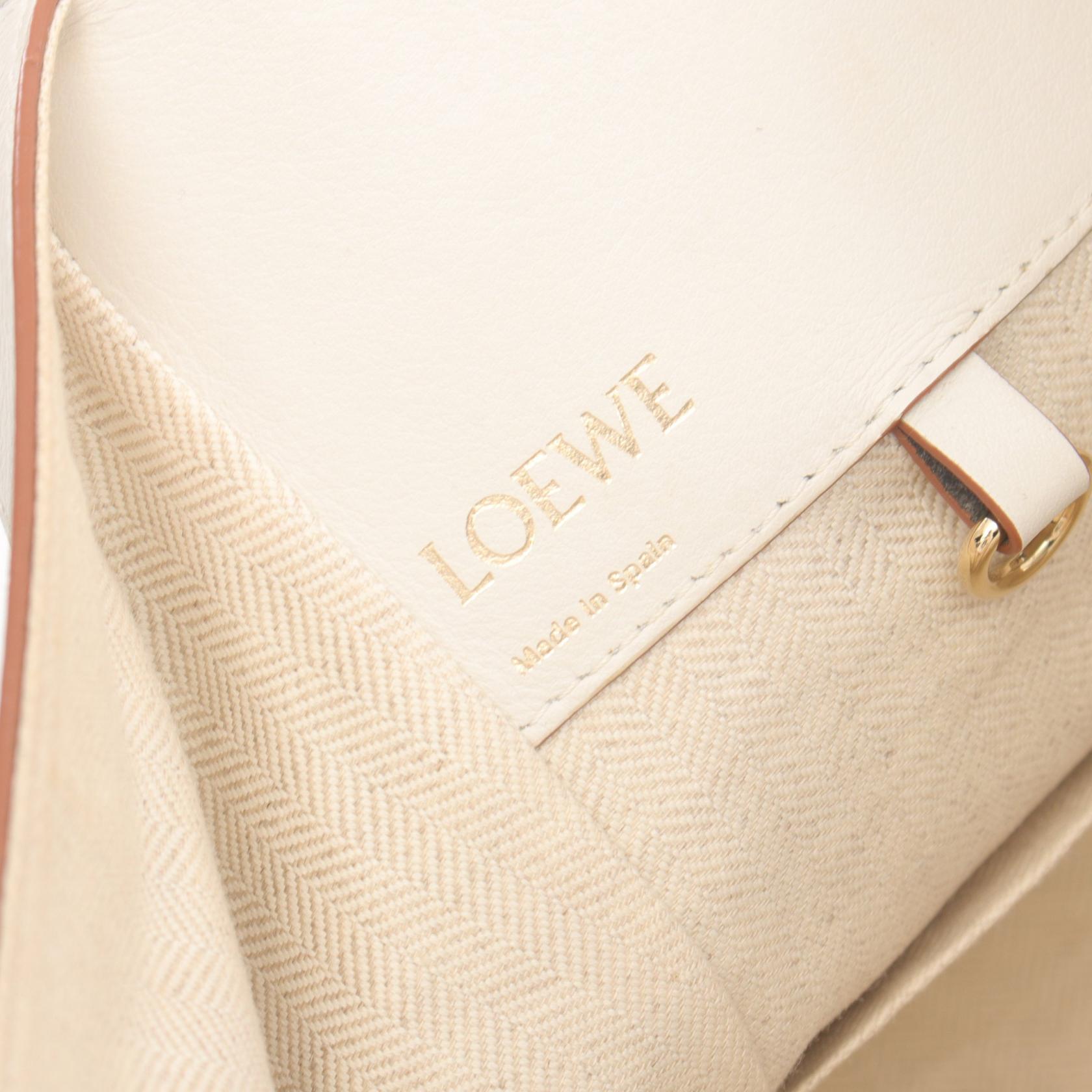 Loewe Hammock Small Leather Canvas Handbag