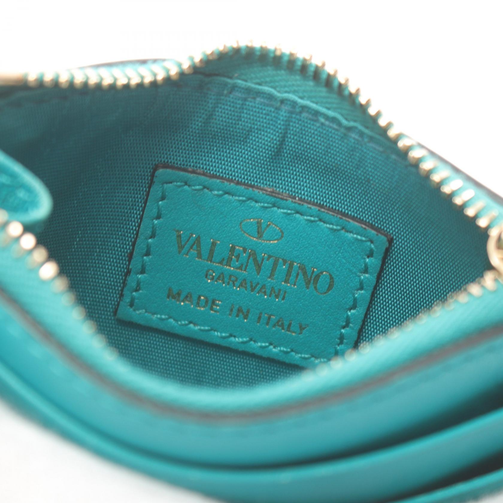 Valentino Garavani Rockstud Card Case Green